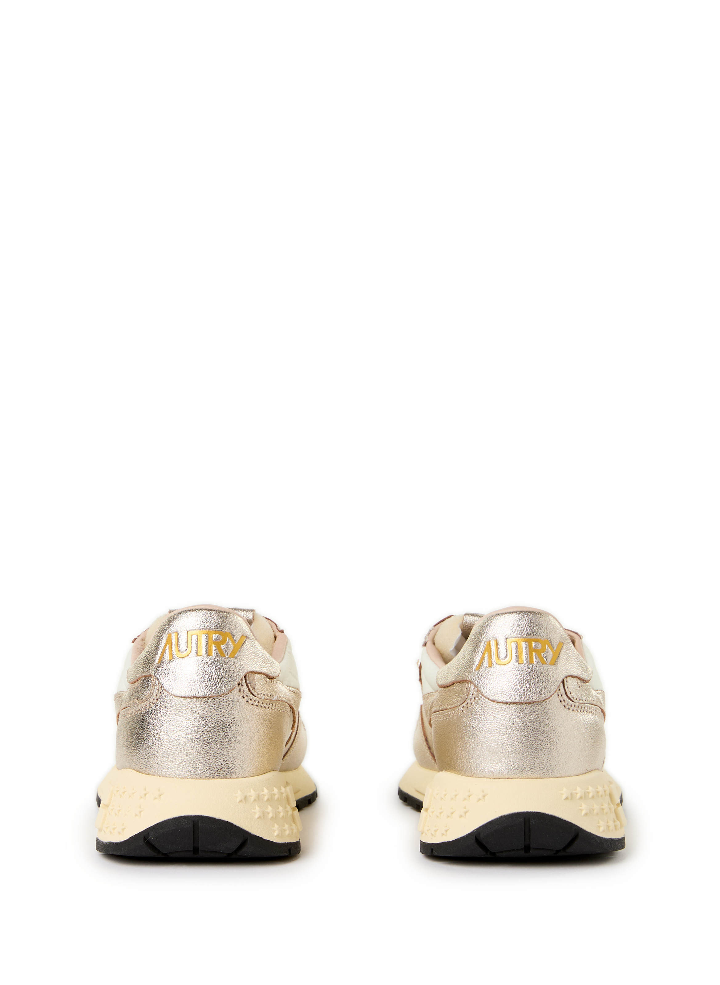 Two-tone serrated sole sneakers AUTRY Silver