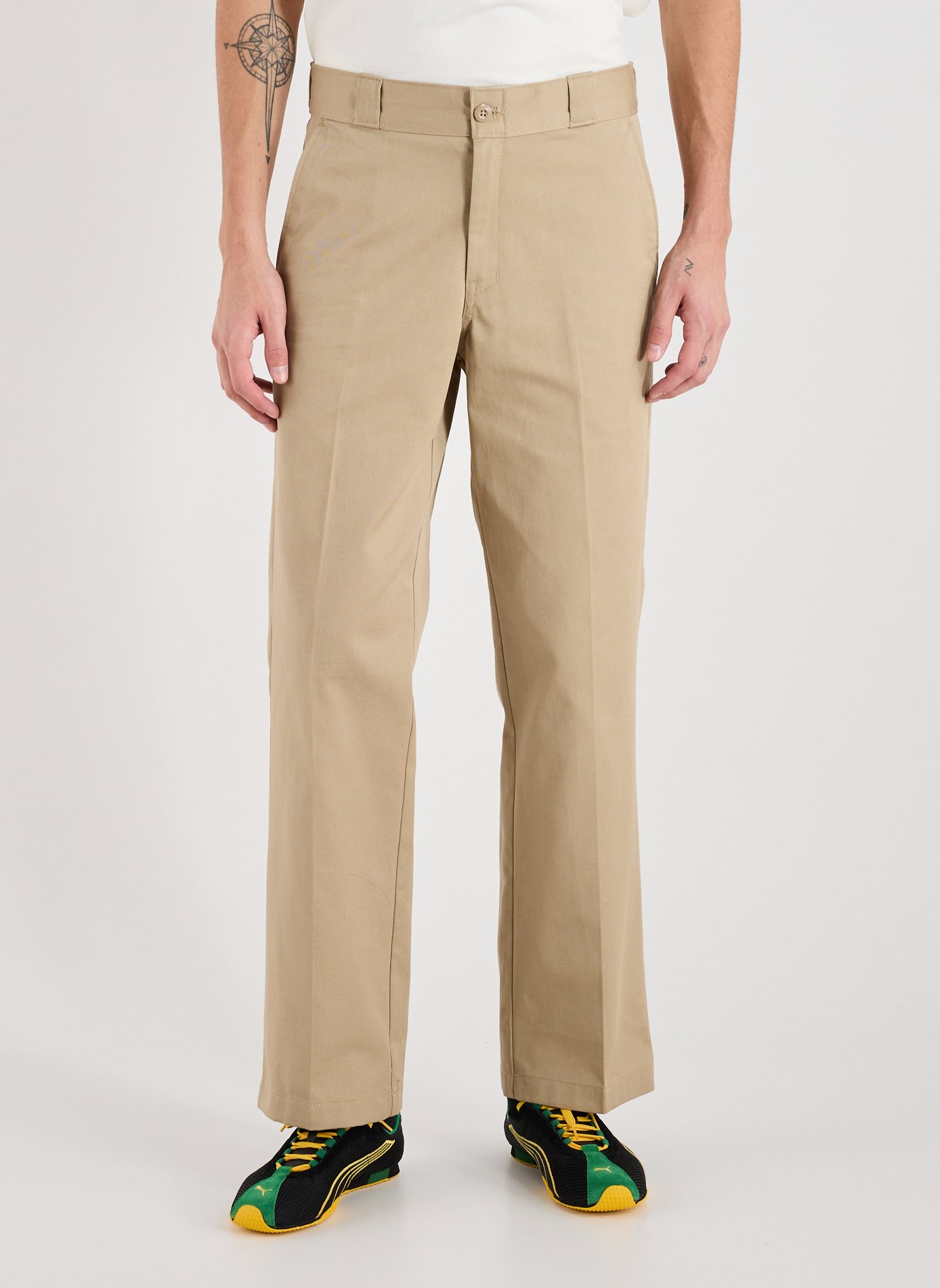 DICKIES Pantalon droit en coton Beige