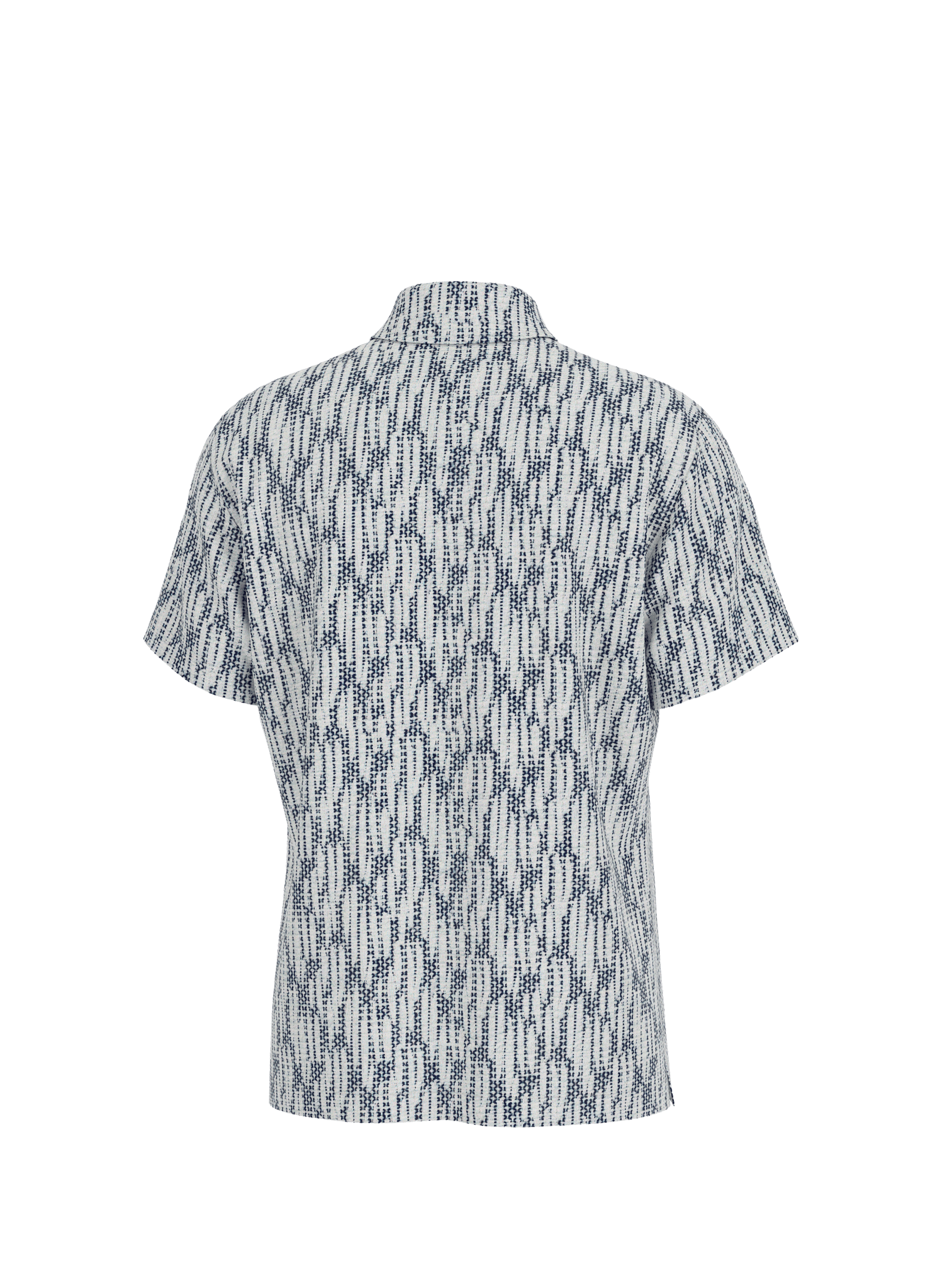 Chemise manches courtes imprimée en coton GUESS Bleu