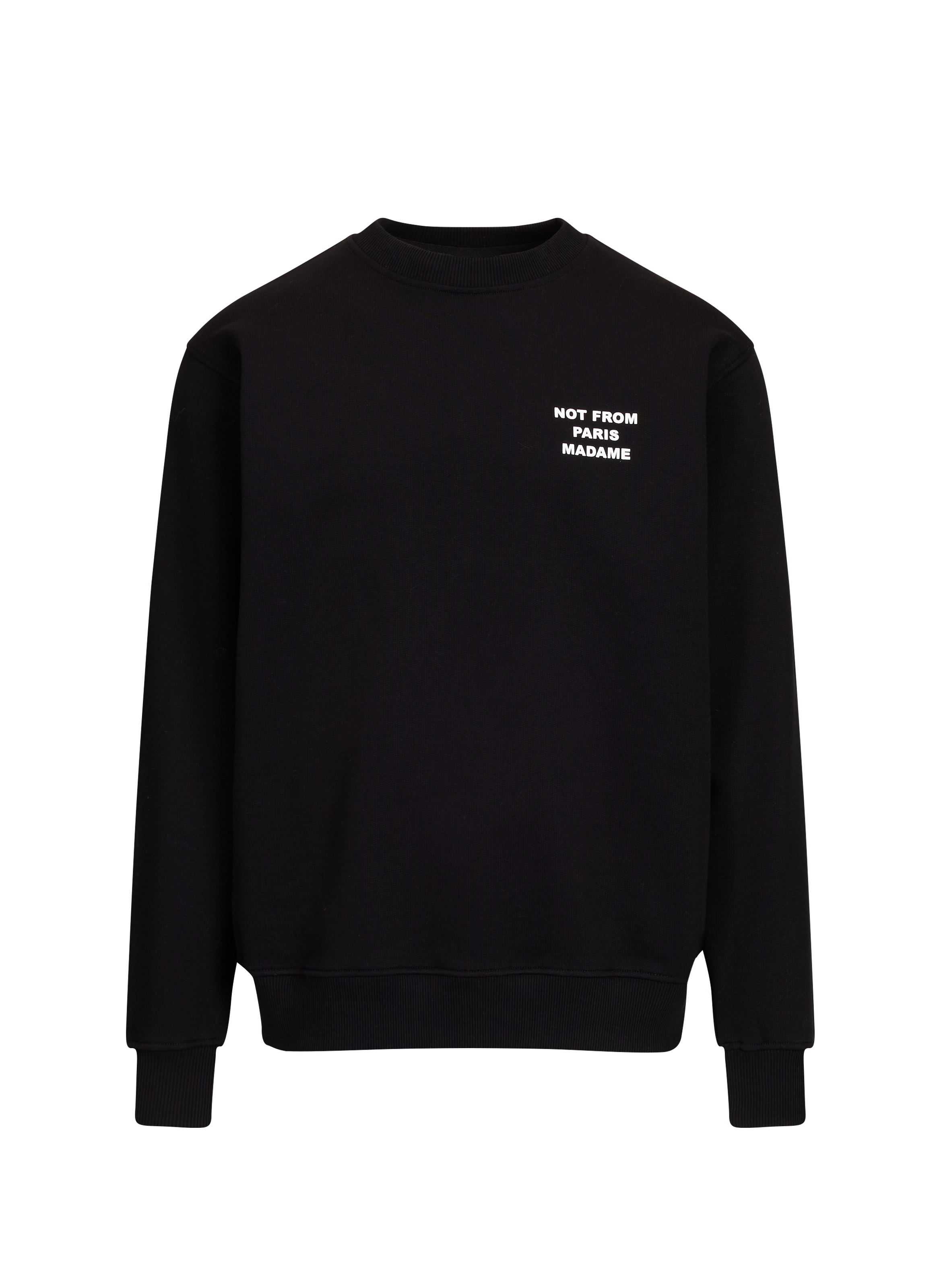 DROLE DE MONSIEUR Slogan cotton sweatshirt Black