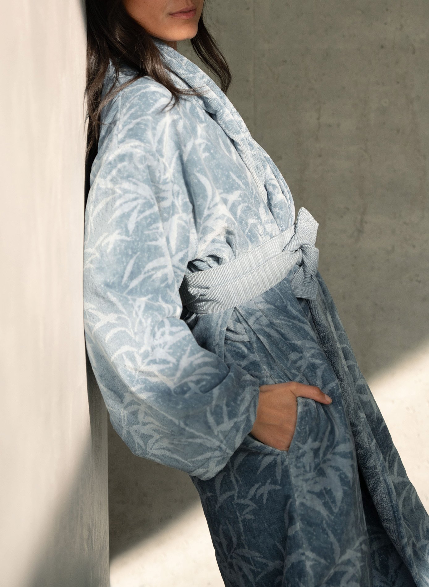 Peignoir contemplation ANNE DE SOLENE Bleu