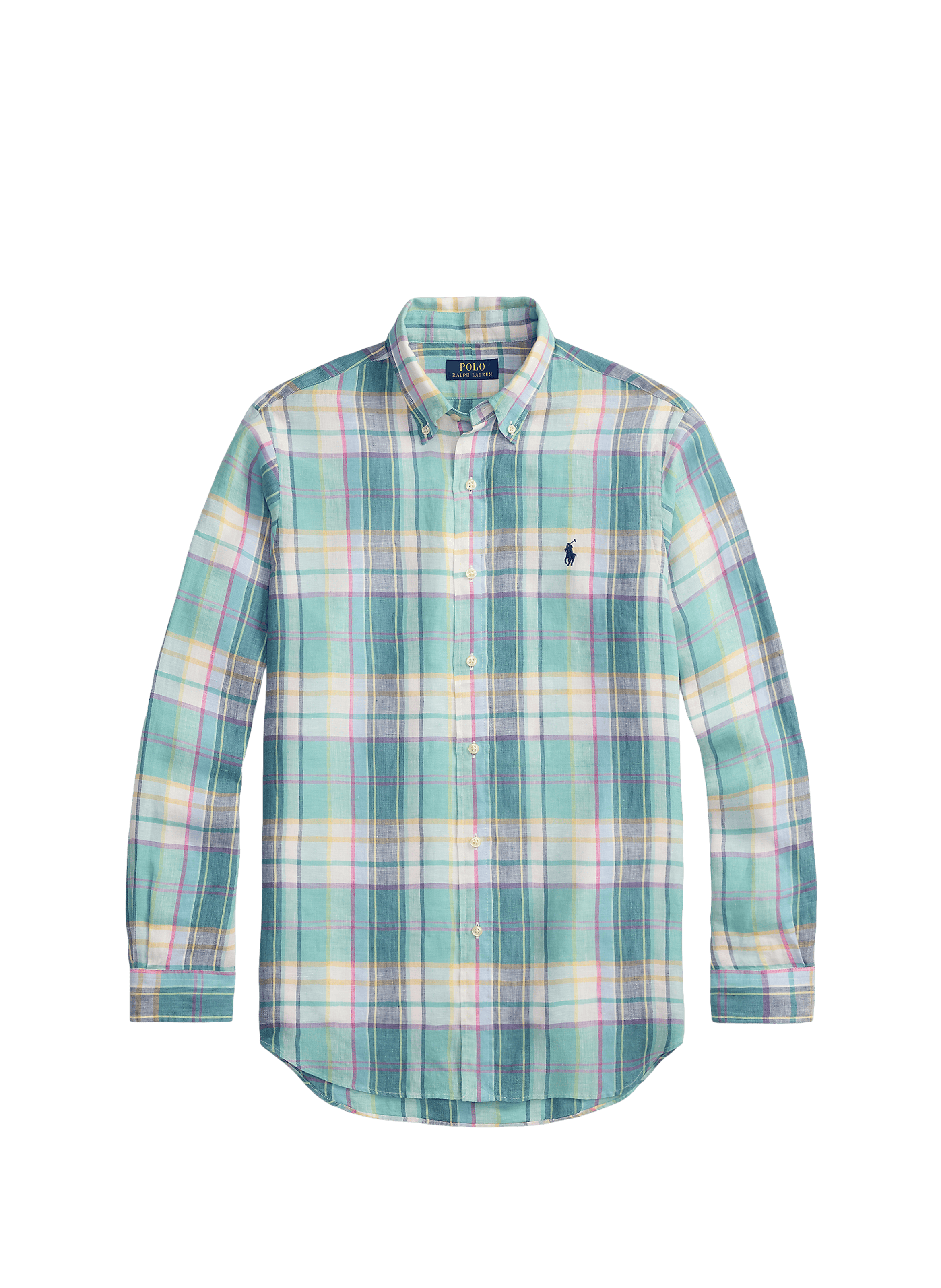 Hemd mit amerikanischem Kragen und Karomuster aus Baumwolle POLO RALPH LAUREN Grun