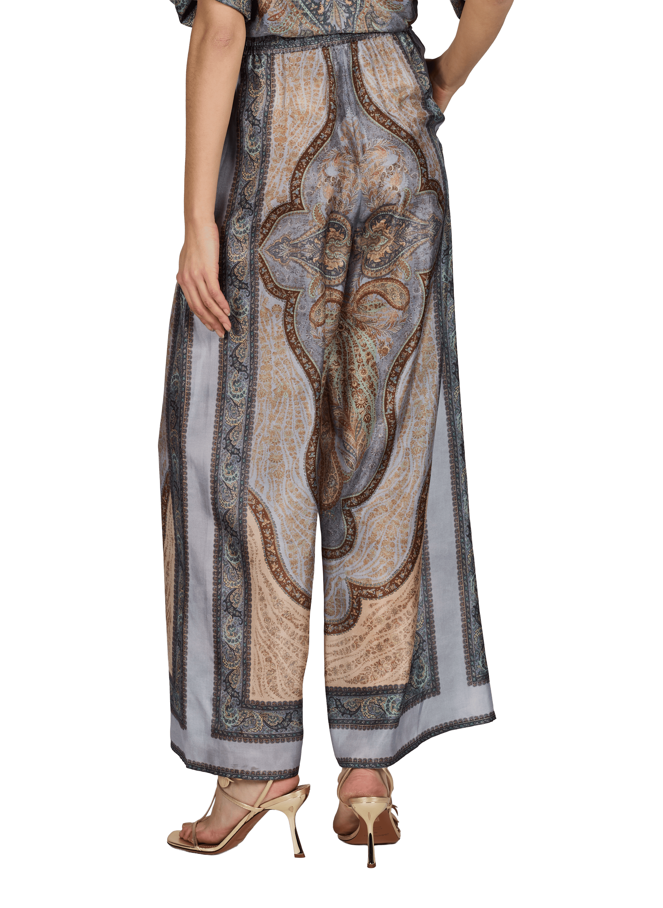 Printed silk fluid pants ZIMMERMANN Multicolour