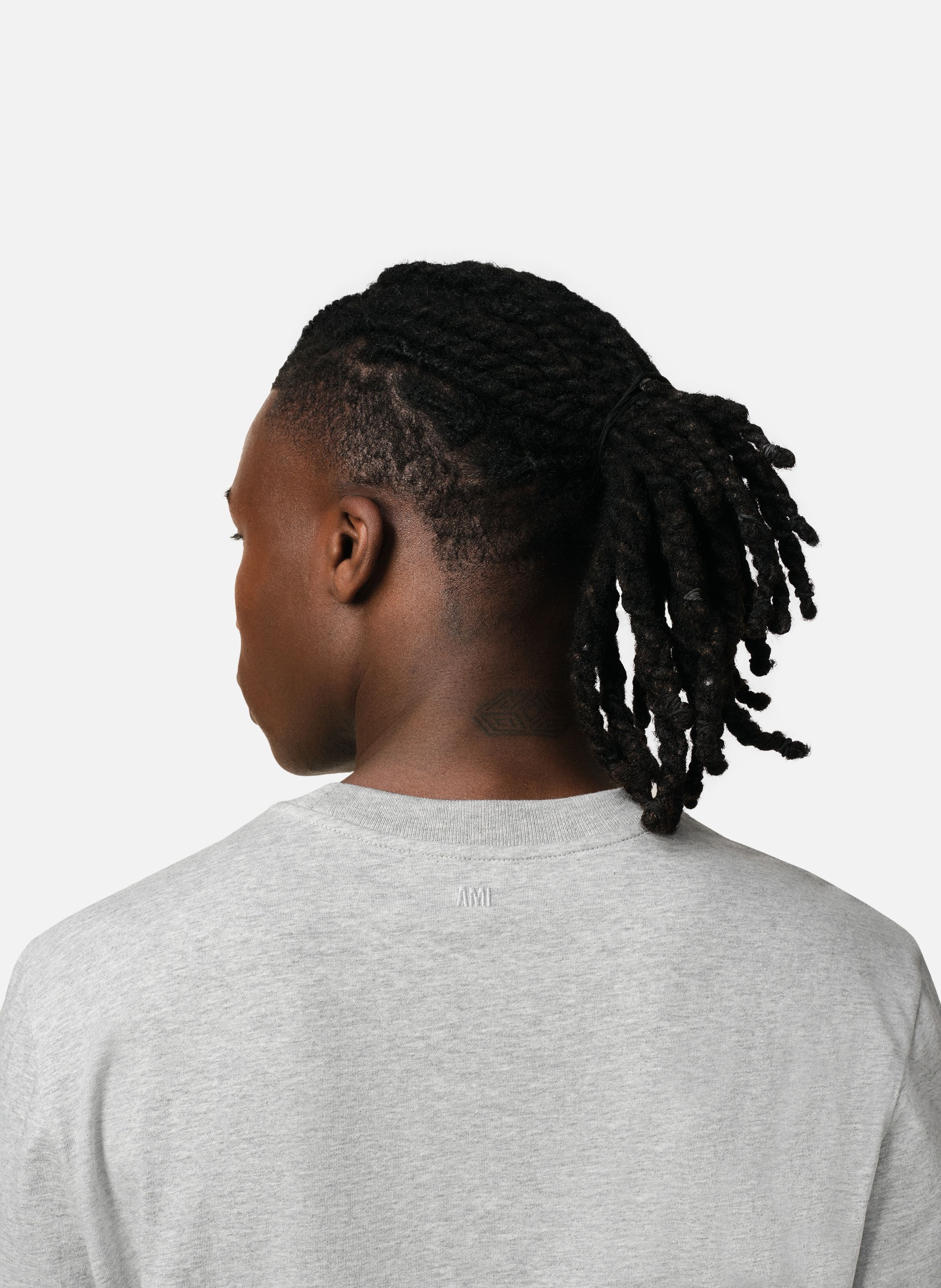 T-shirt Manches Longues Ami de Coeur Rouge unisexe AMI PARIS Gris