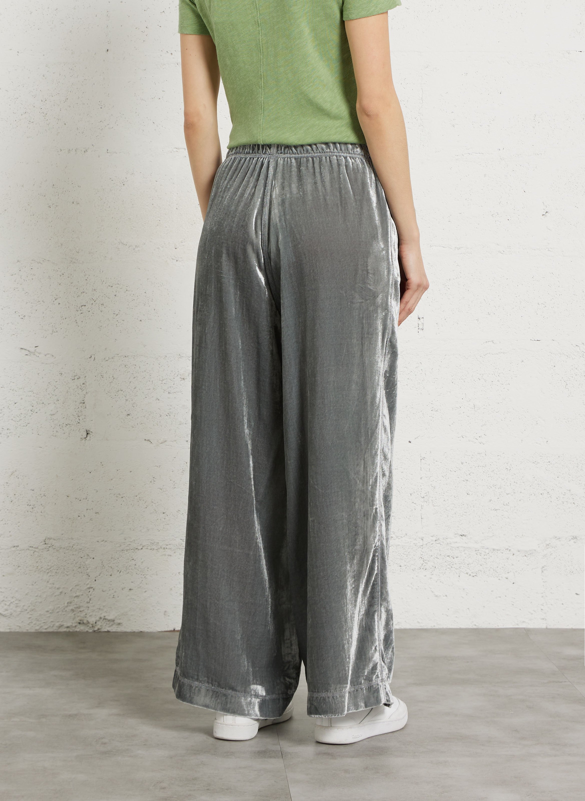 Jogging large en velours uni ankaz AMERICAN VINTAGE Gris