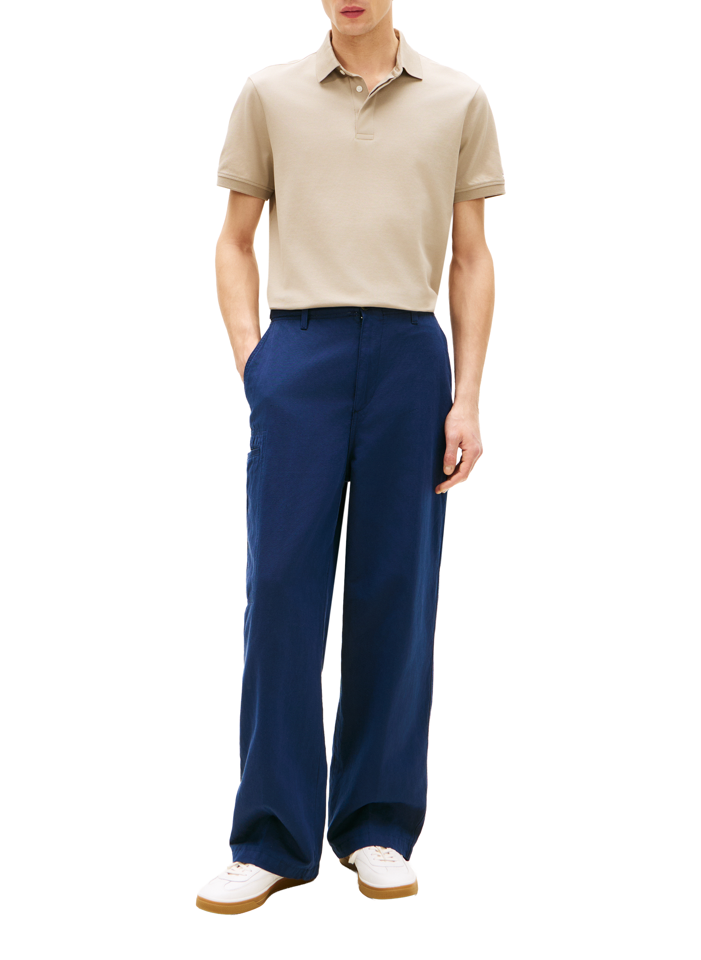 Polo en coton TOMMY HILFIGER Beige