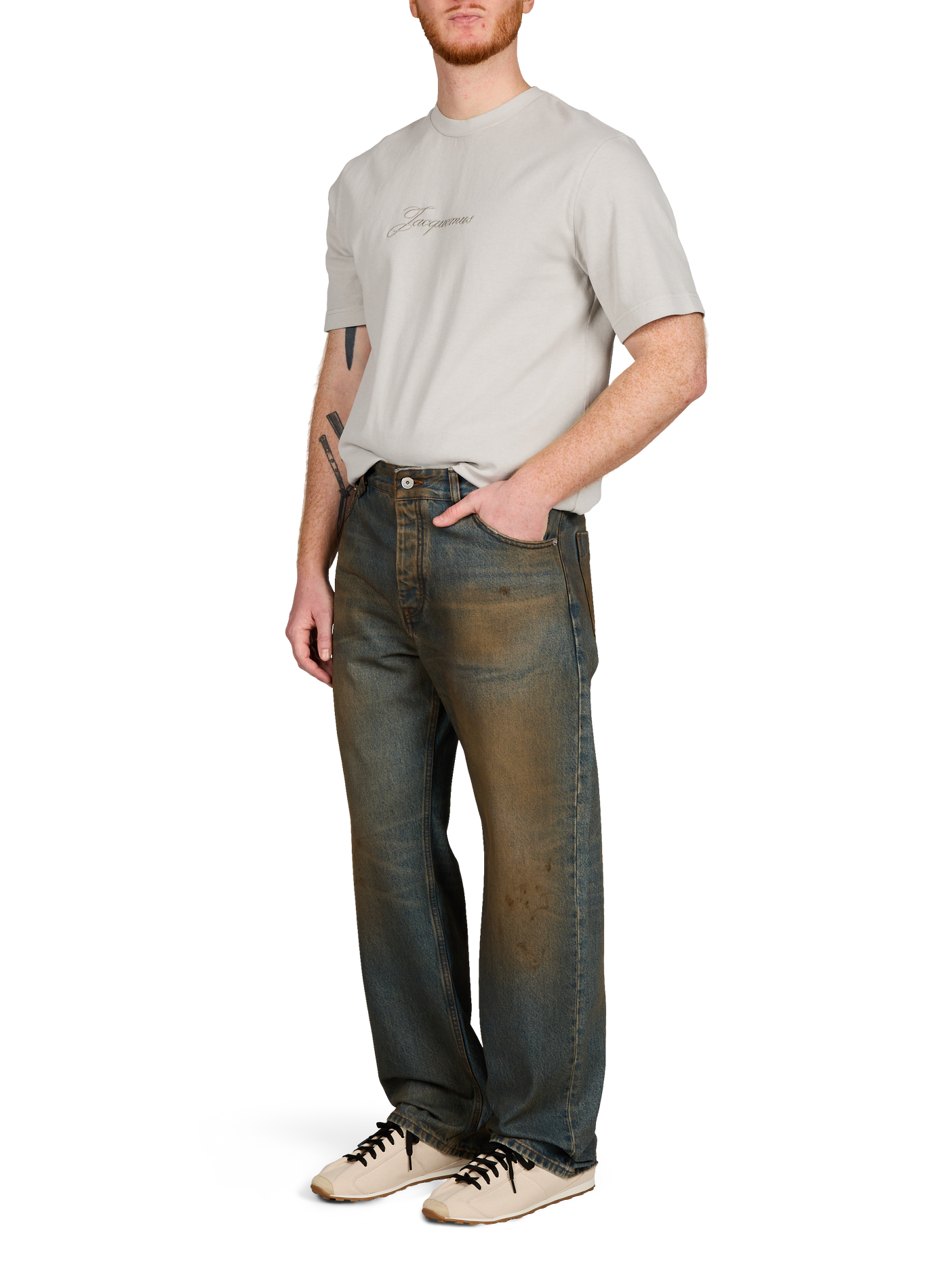 T-shirt en coton Beige