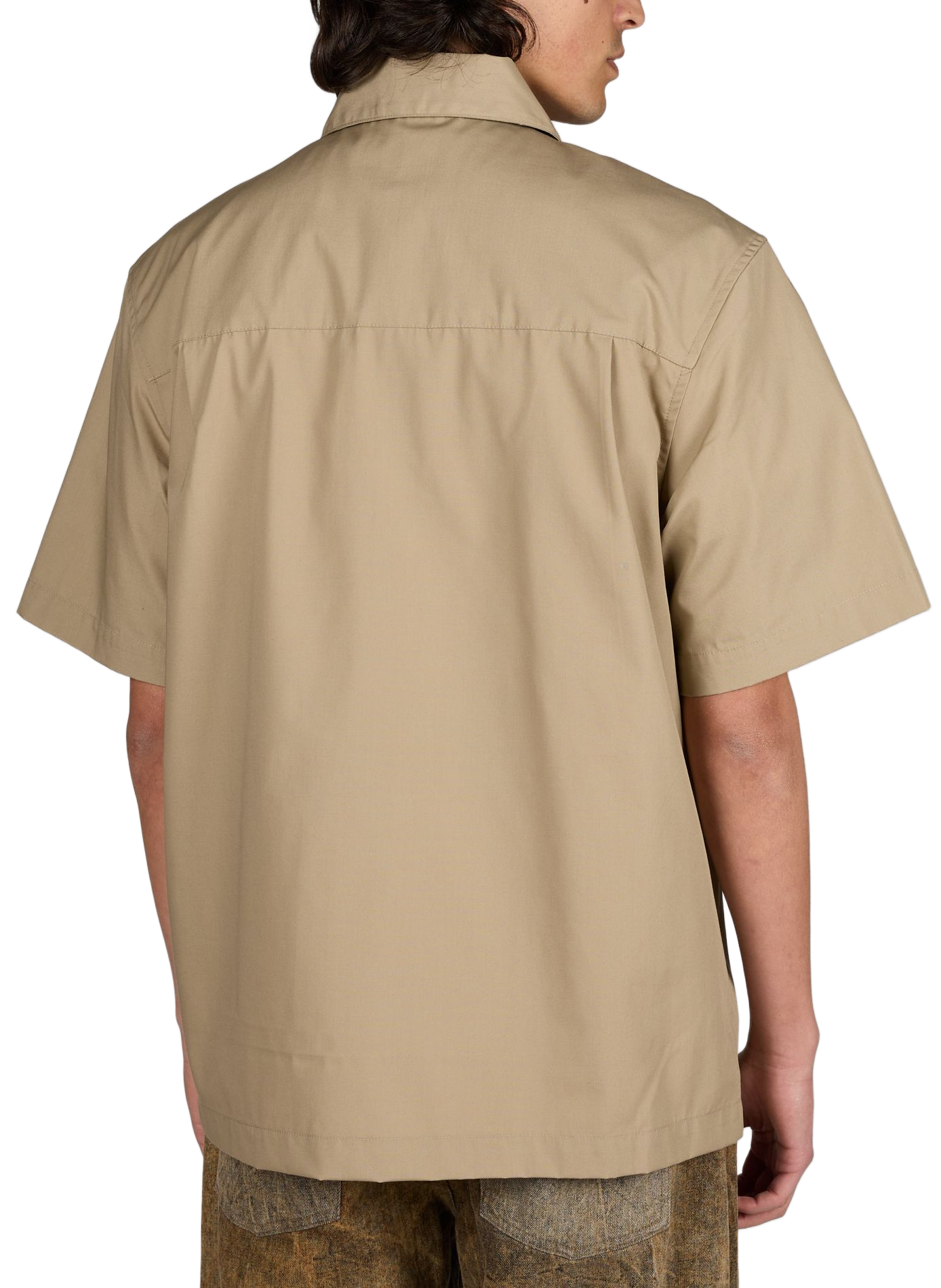 Shirt with zip collar and short sleeves CARHARTT WIP Beige