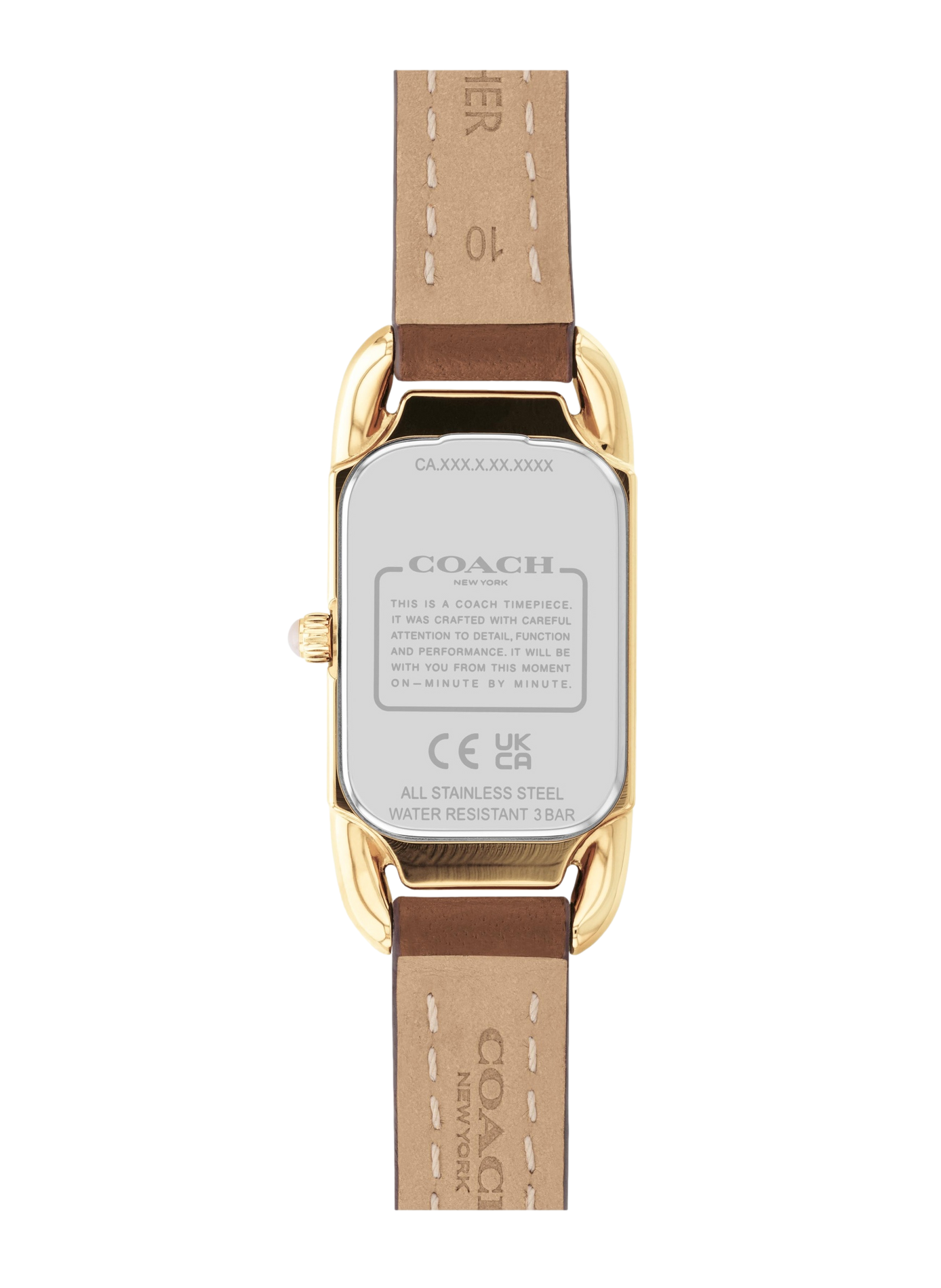 Montre quartz Cadie en cuir COACH MONTRES Marron