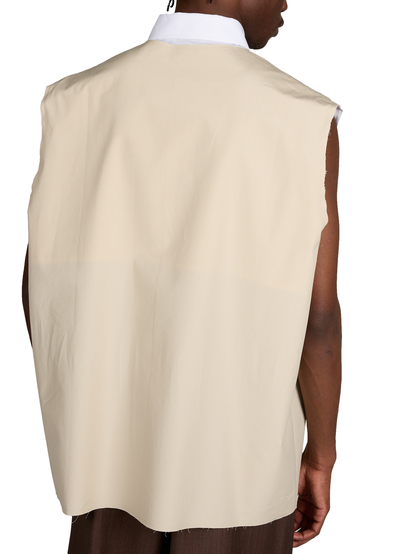 Cotton polo neck sweater SONIA CARRASCO Beige