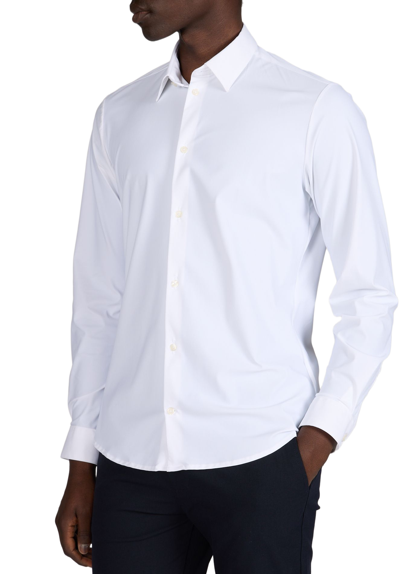 Chemise slim Hetch S en coton AU PRINTEMPS PARIS Blanc