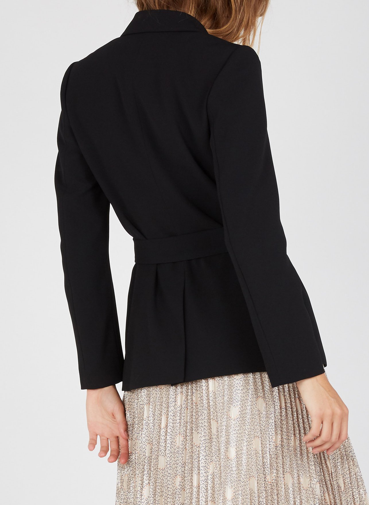 Veste col tailleur ceinturée CLAUDIE PIERLOT Noir