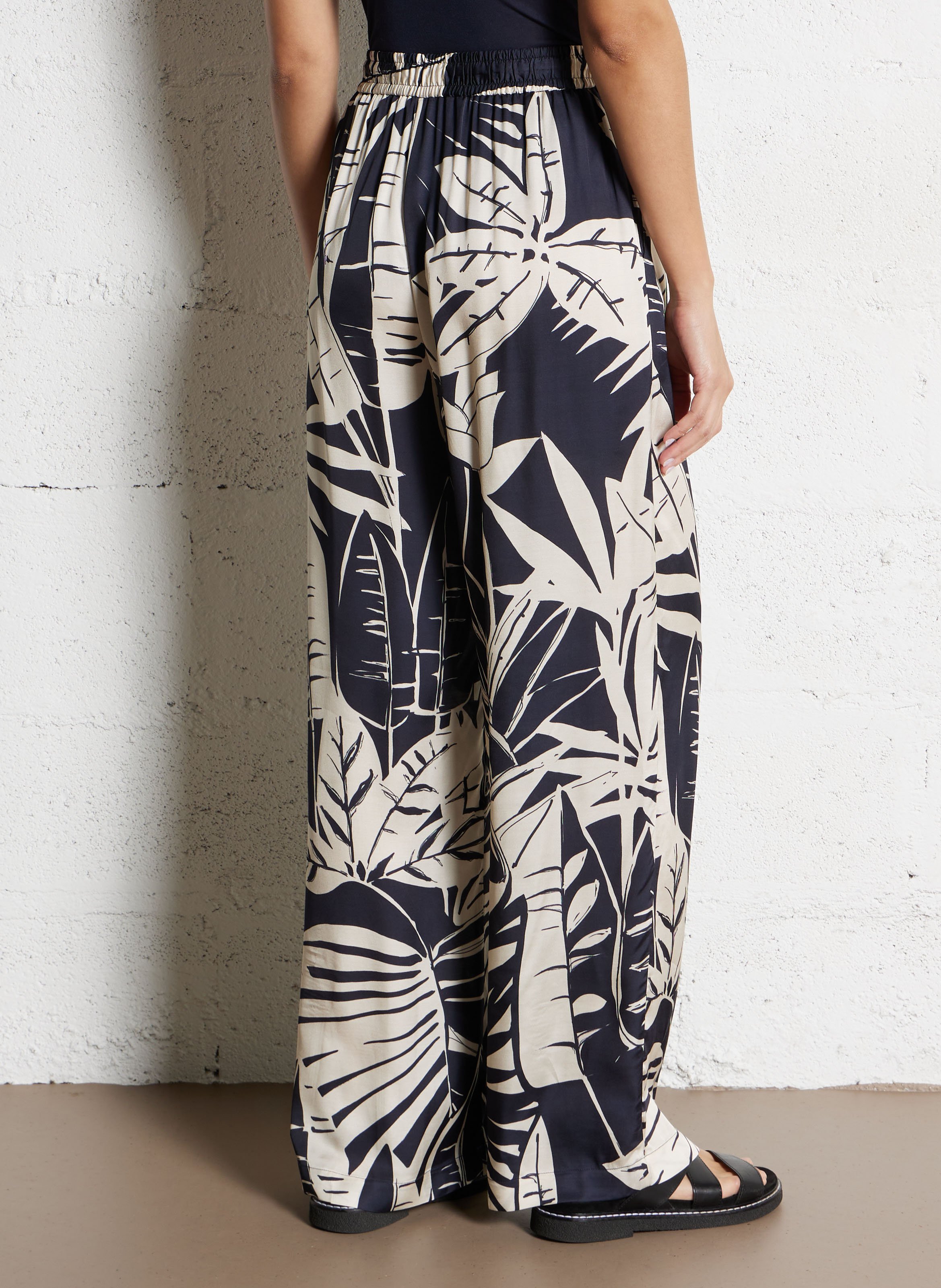 Pantalon large imprimé IKKS Bleu