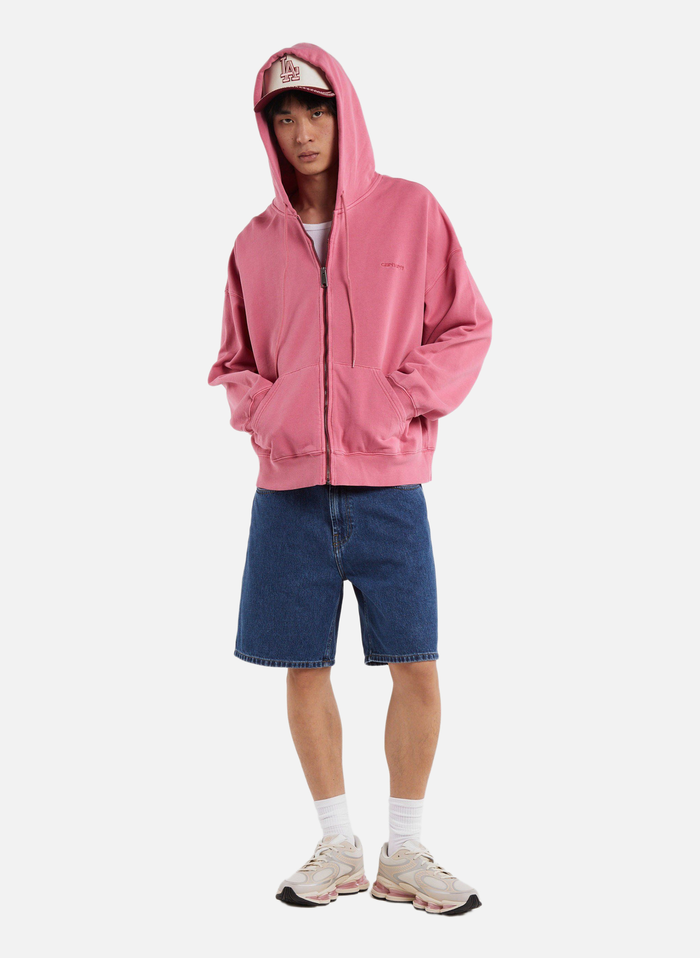 Hoodie zippé hooded benton sweat jacket CARHARTT WIP Rose