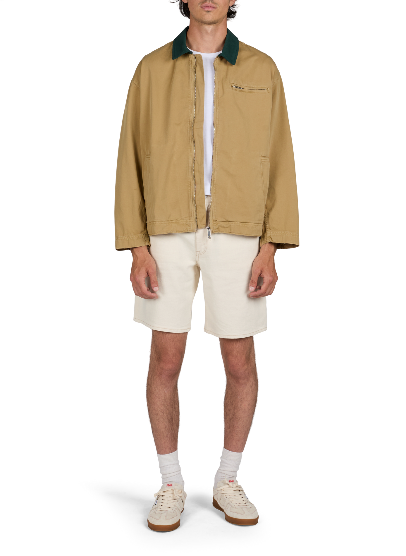 Jacket with classic cotton collar LES DEUX Beige
