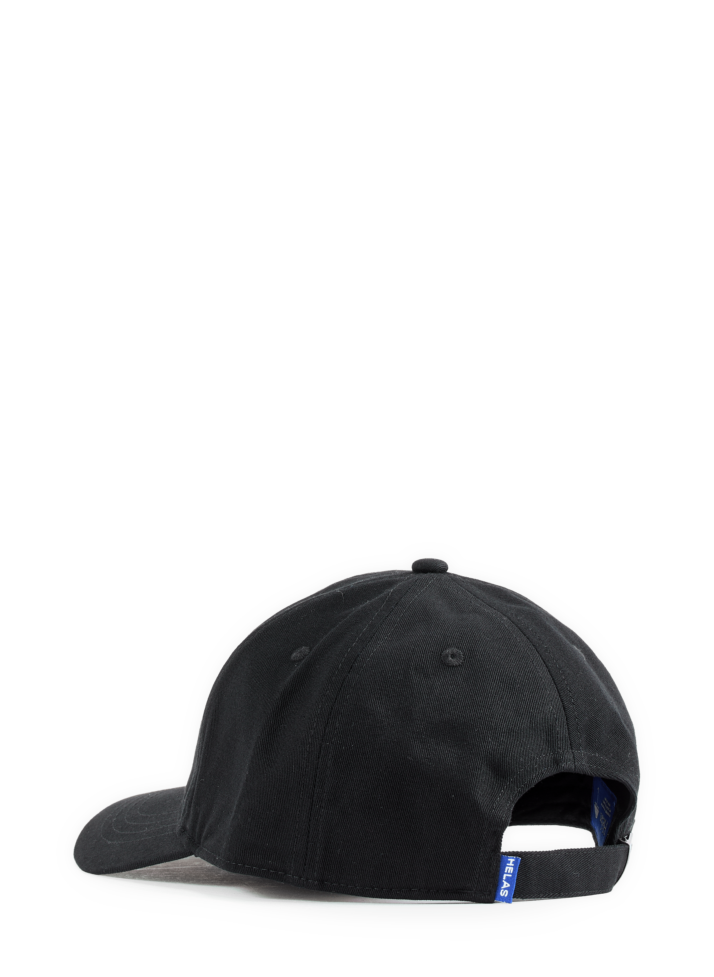 Cotton baseball cap with embroidered logo  HELAS CAPS Black