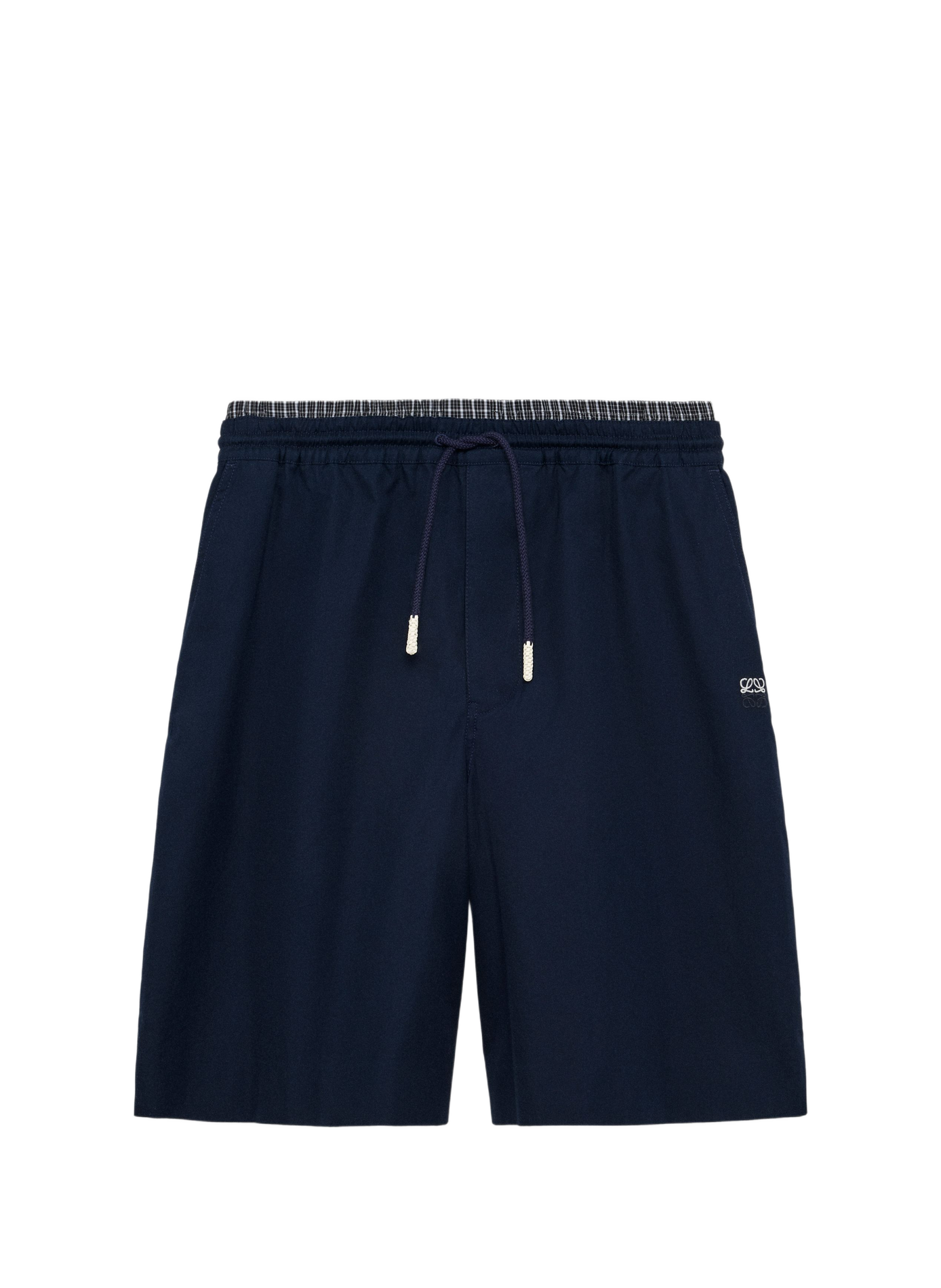 Badeshorts mit gesticktem Logo aus Baumwolle LOEWE Blau