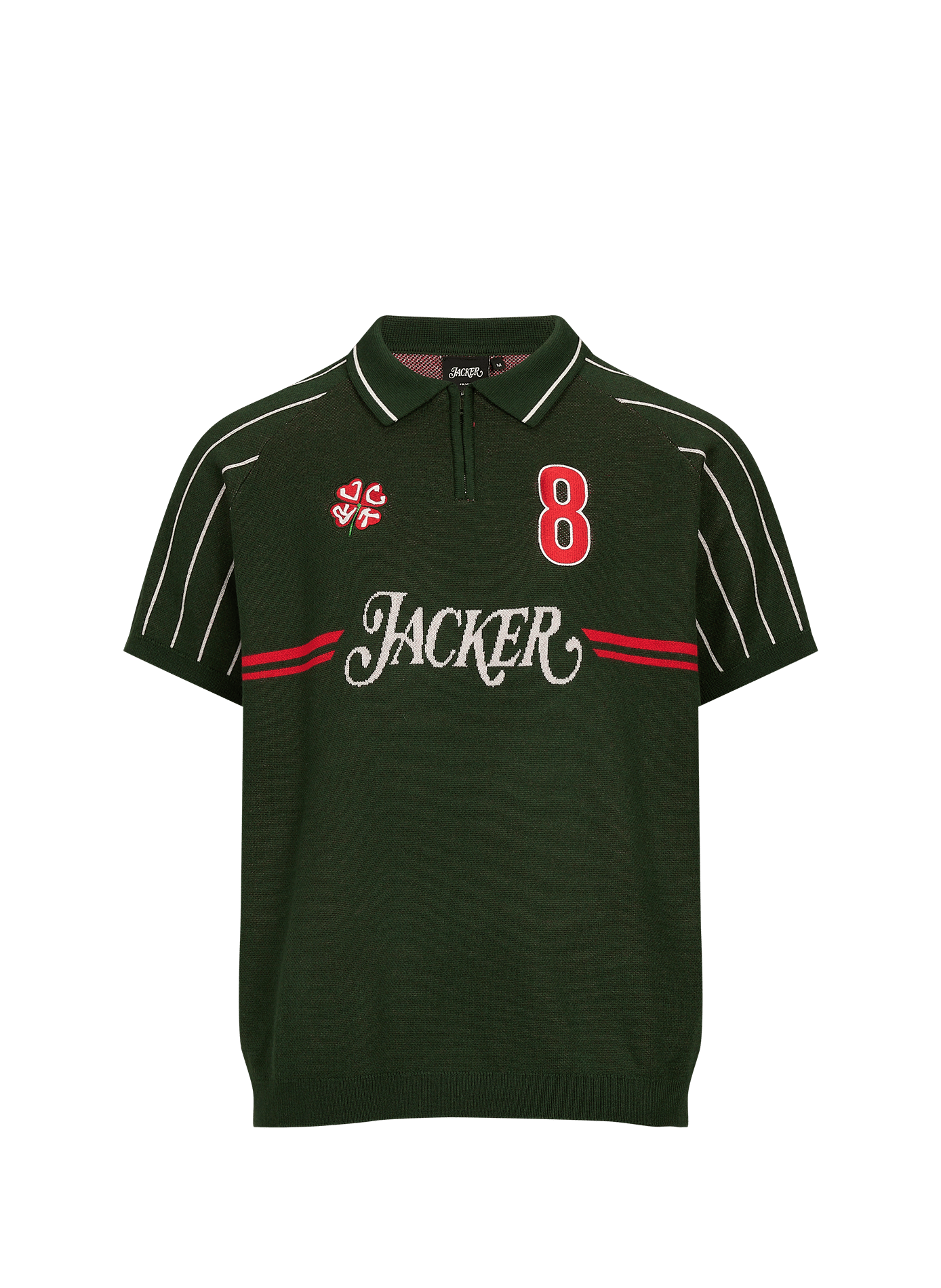 Polo mit Logo aus Strick JACKER. Grun