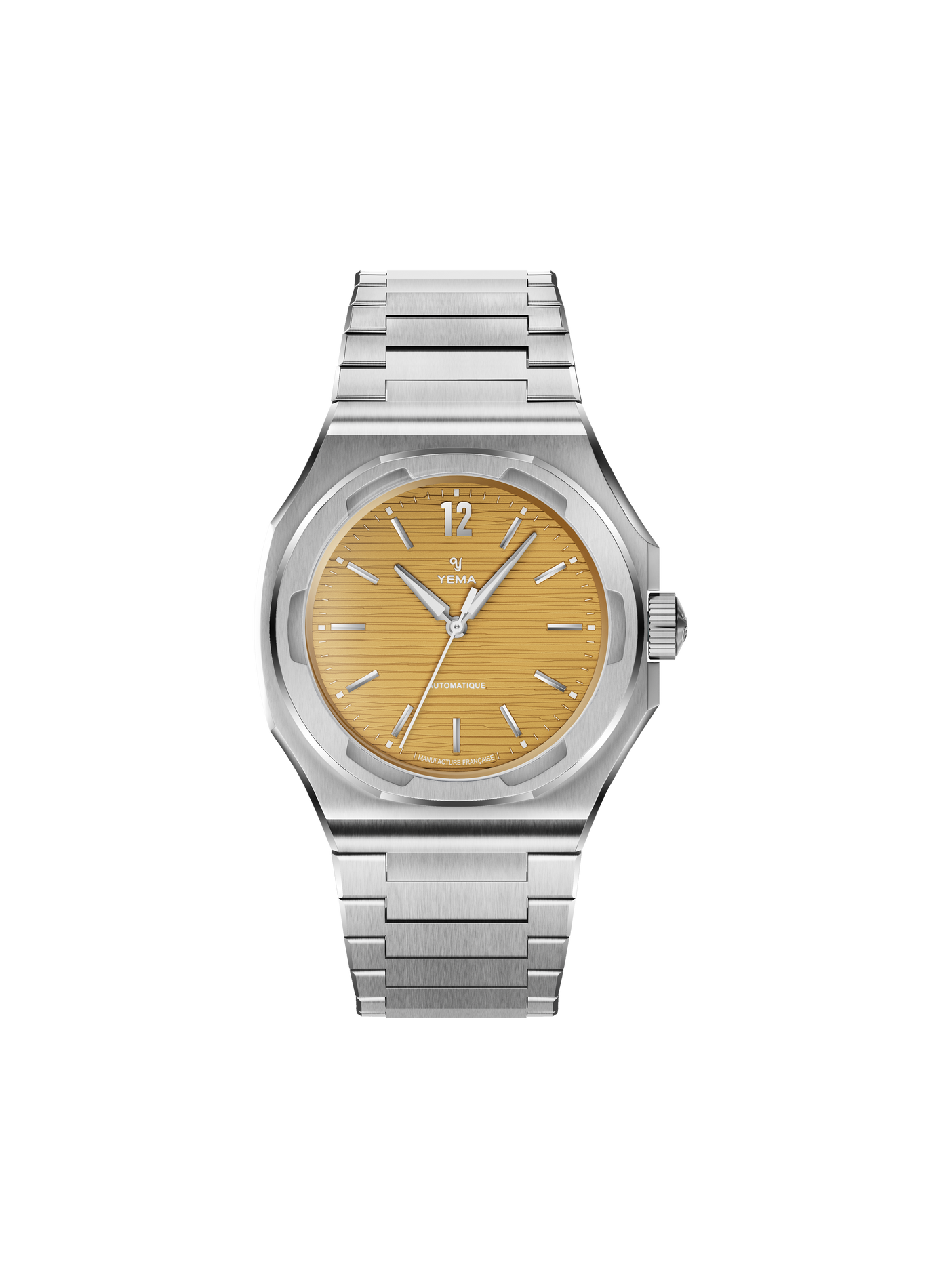 Montre automatique Wristmaster Slim CMM.20 en acier inoxydable YEMA Jaune