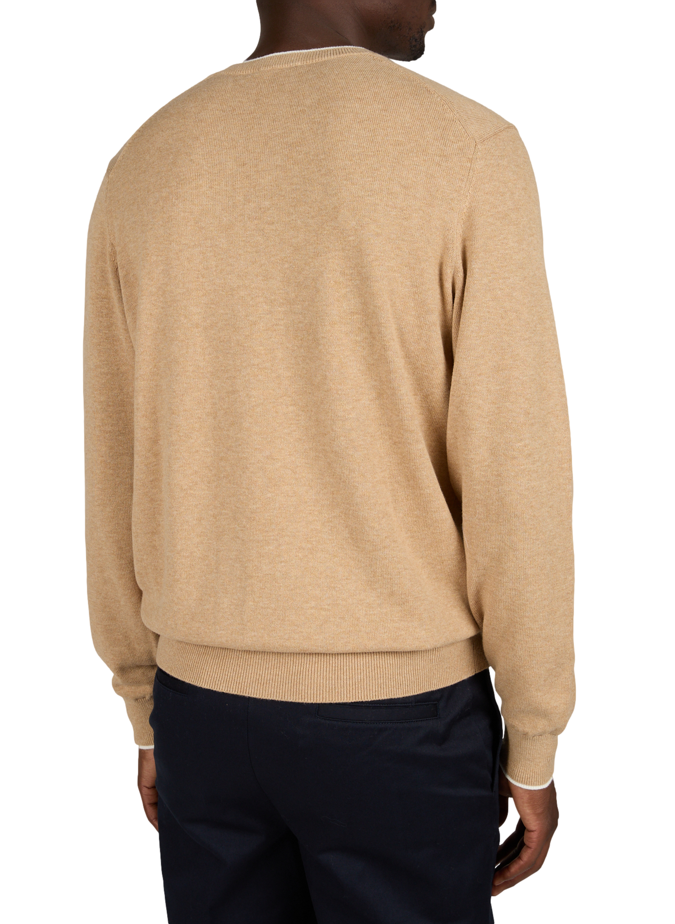 V-Ausschnitt-Pullover aus Baumwollmischung VAN LAACK Beige