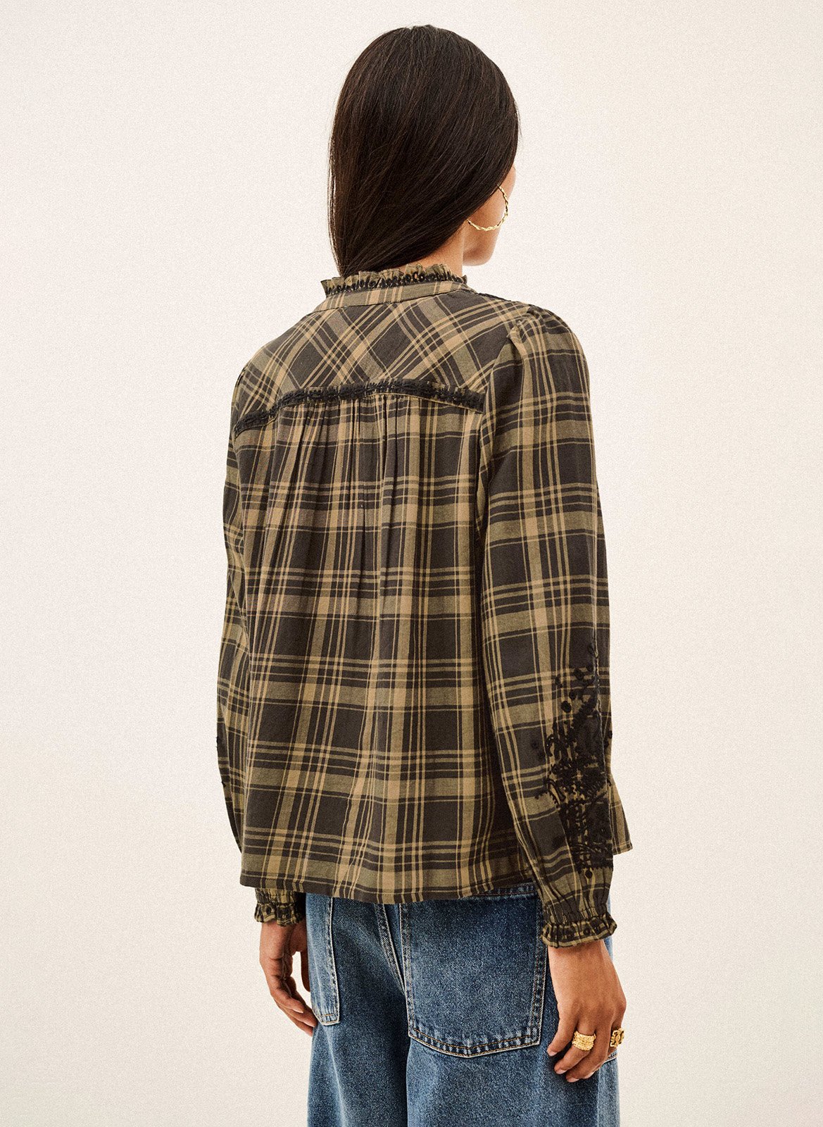 Chemise oversize en coton kaela BA&SH Kaki