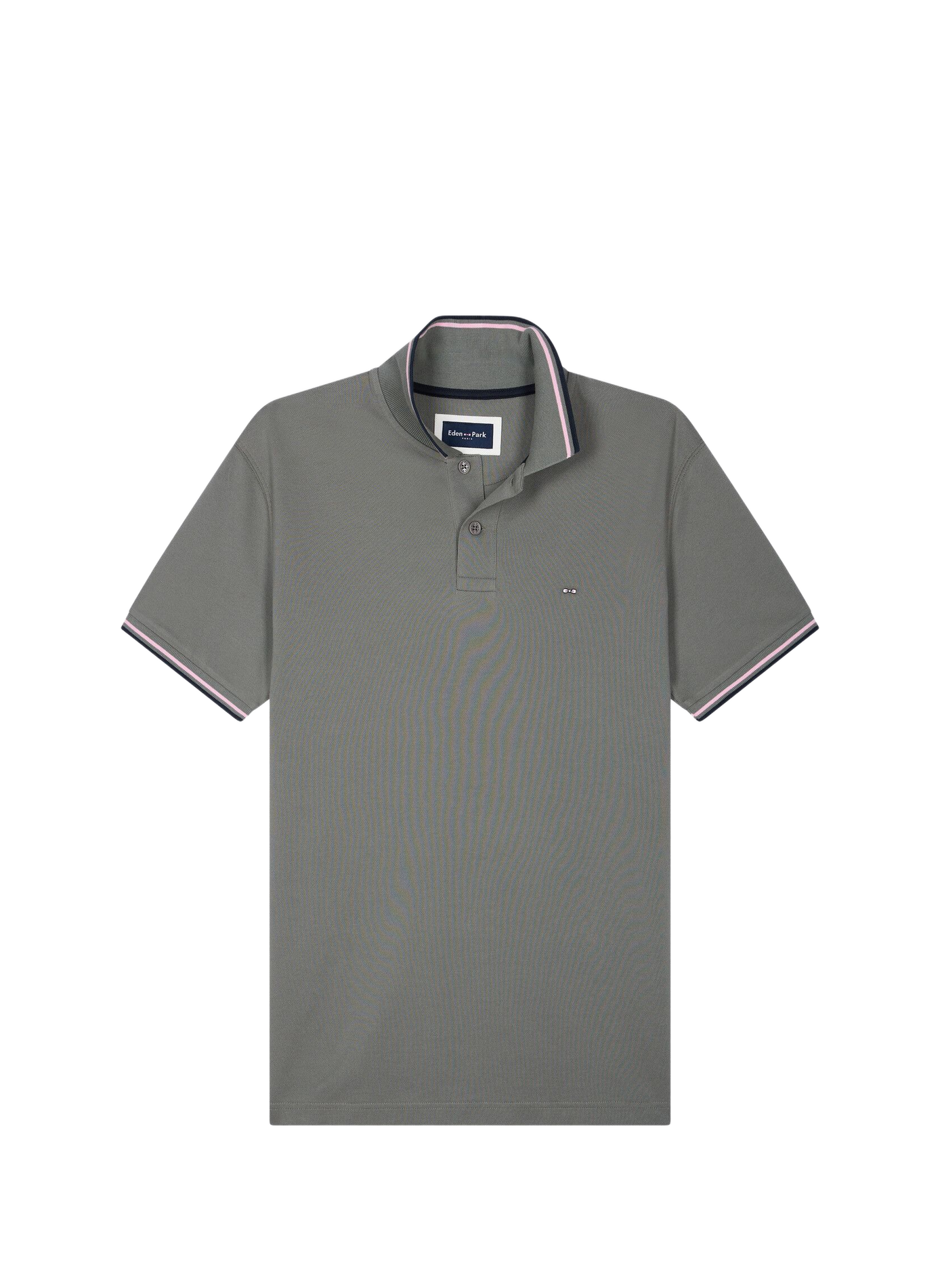 Polo droit à logo brodé en coton EDEN PARK Khaki