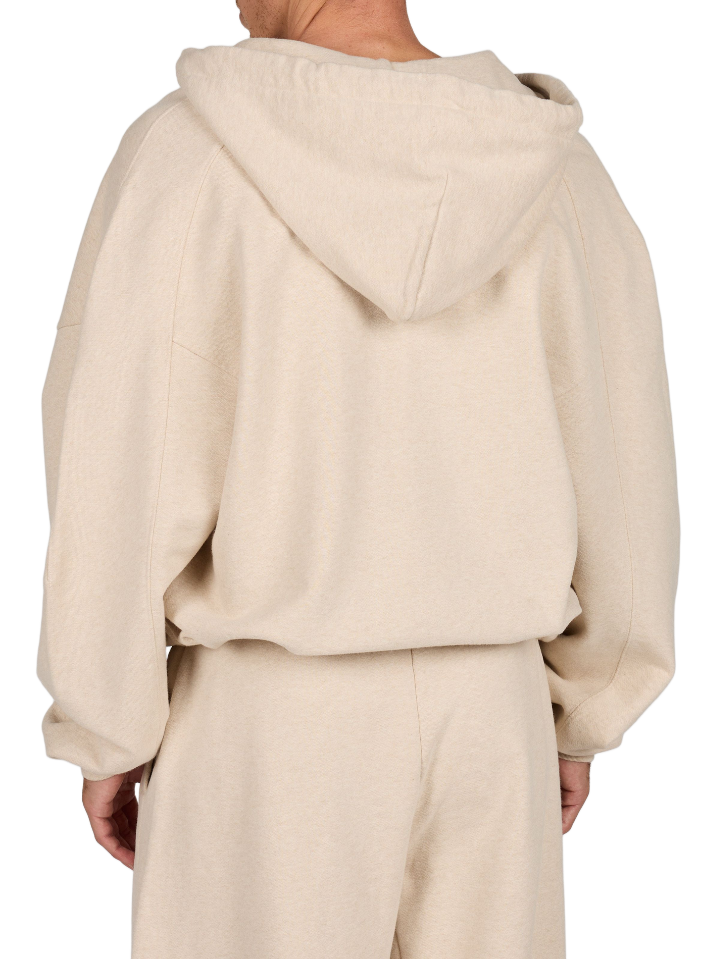 Effen hoodie met rits JACQUEMUS Beige