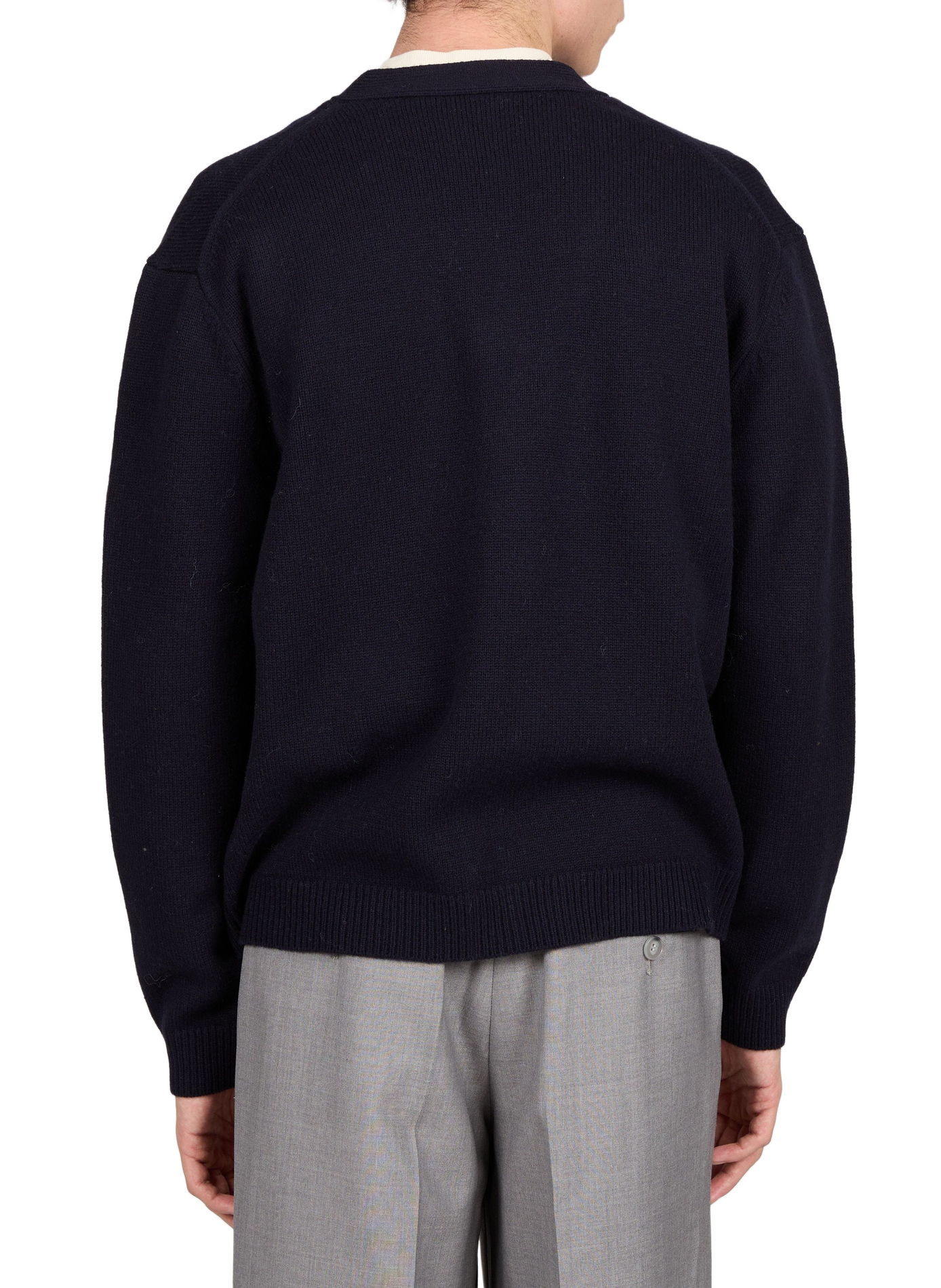 Wool Fox Head Cardigan MAISON KITSUNÉ Blue