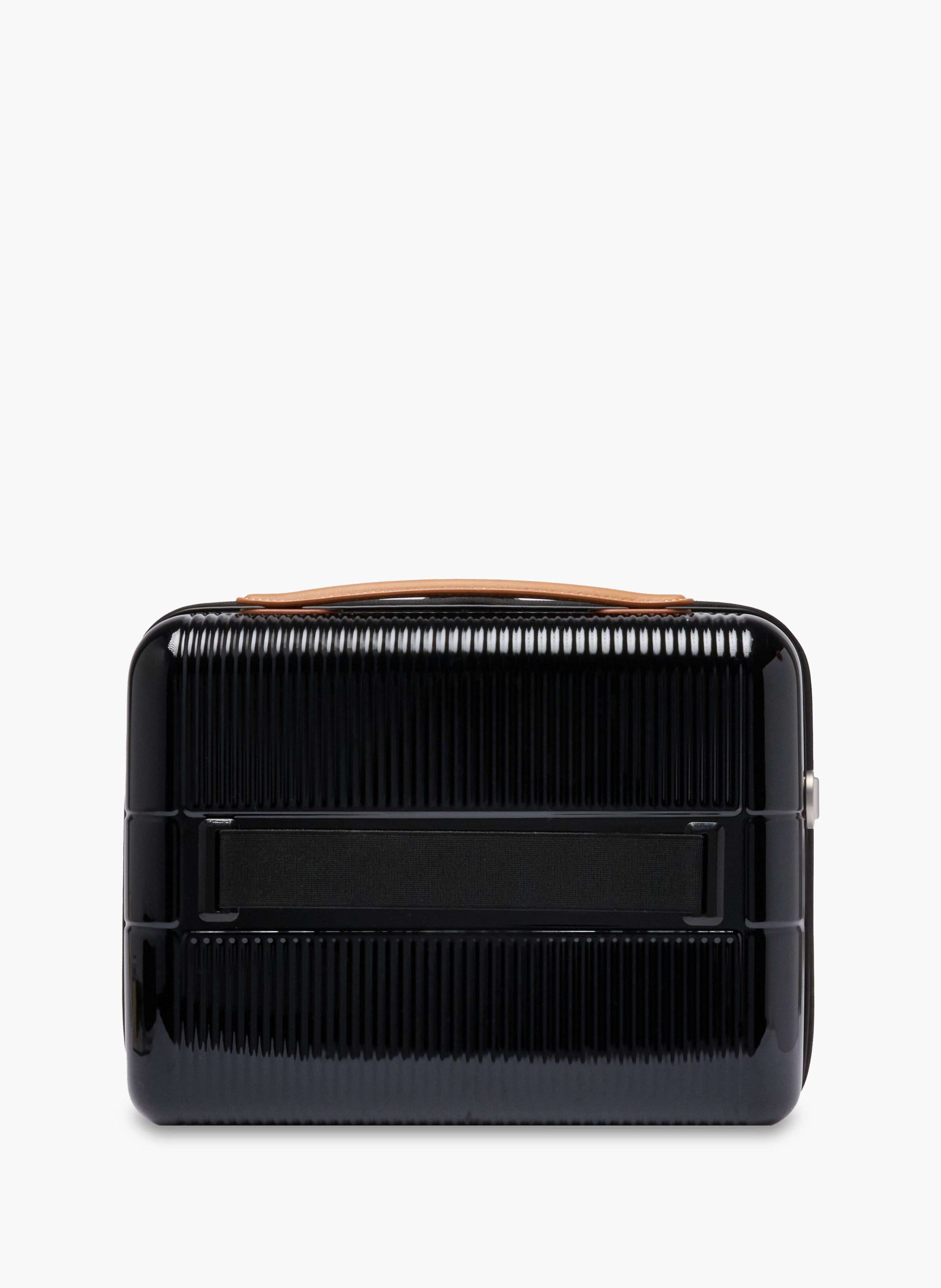 Vanity case zippé empreinte de lancel en polycarbonate et cuir LANCEL Noir