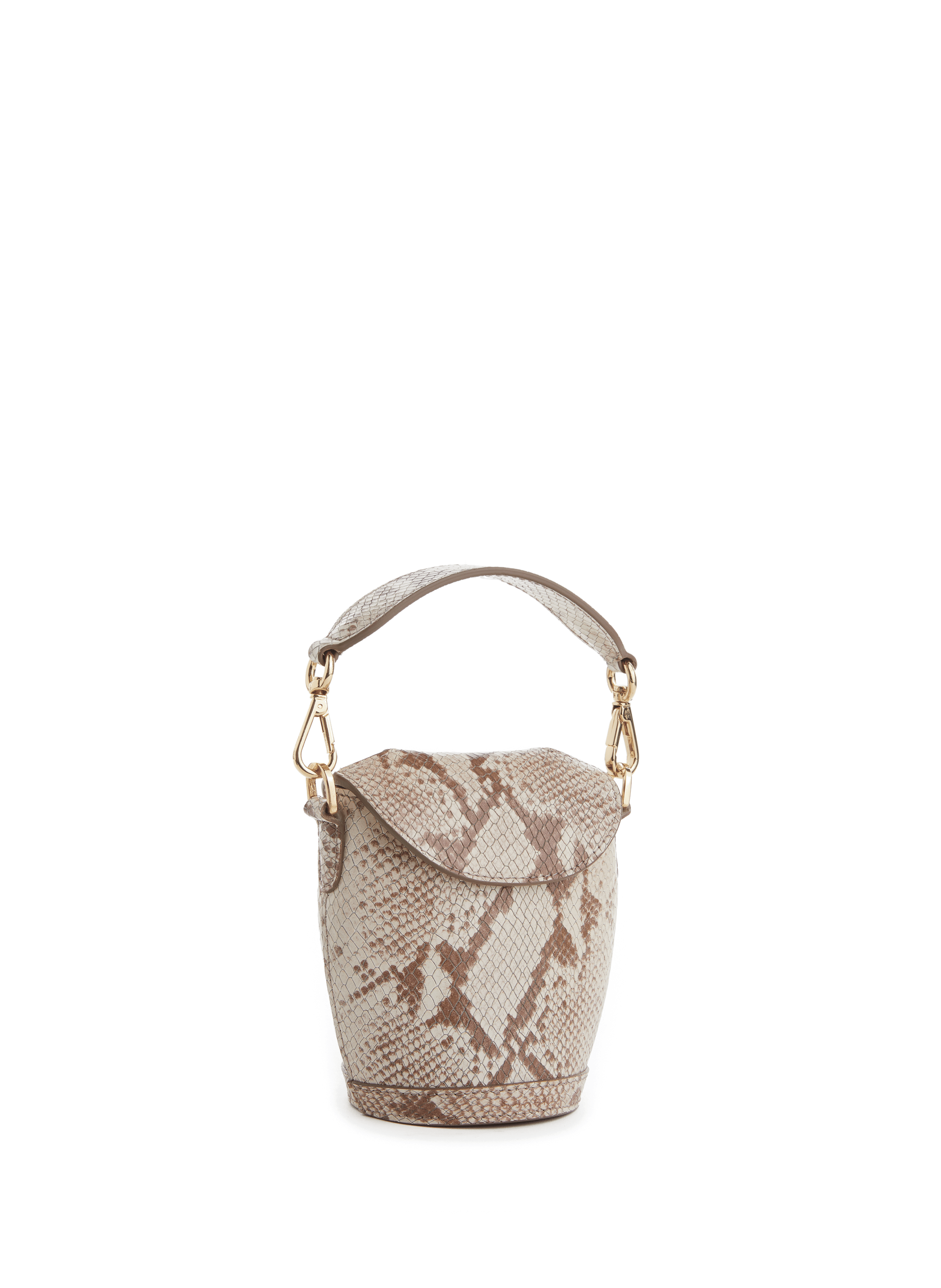 Milk Pail leather mini handbag S.JOON Brown