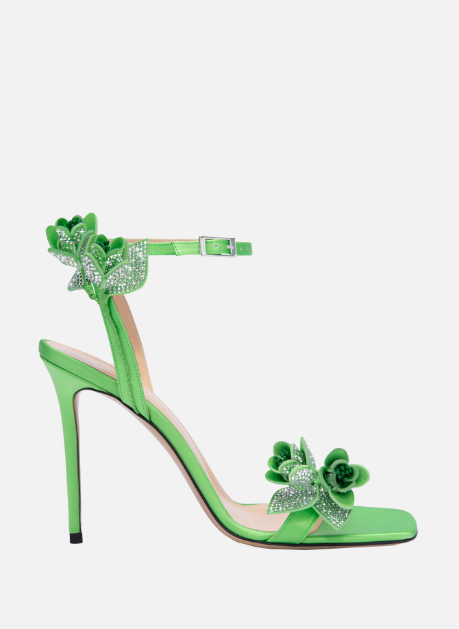 MACH & MACH silk heeled sandals