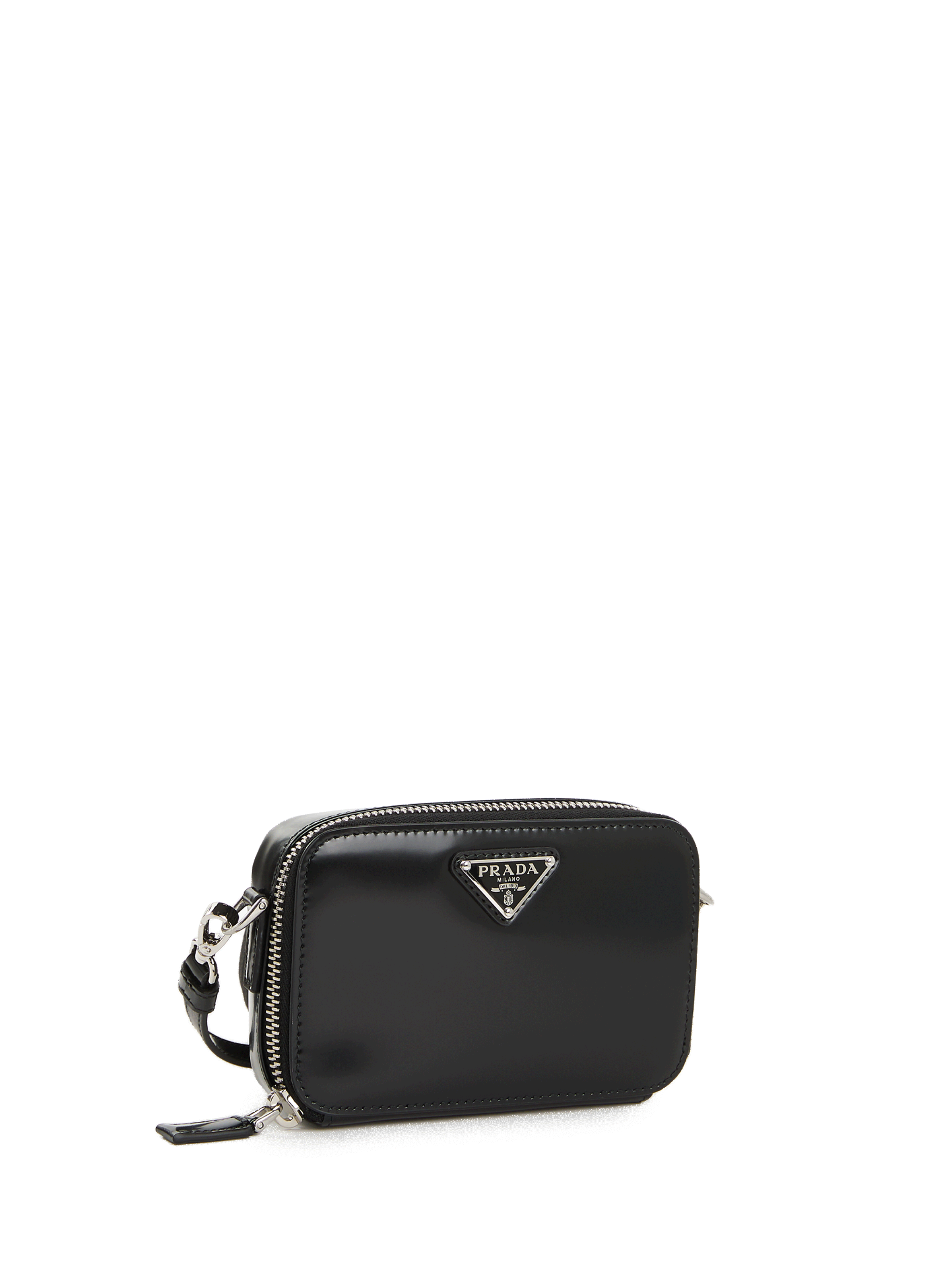 Cleo leather mini handbag PRADA Black