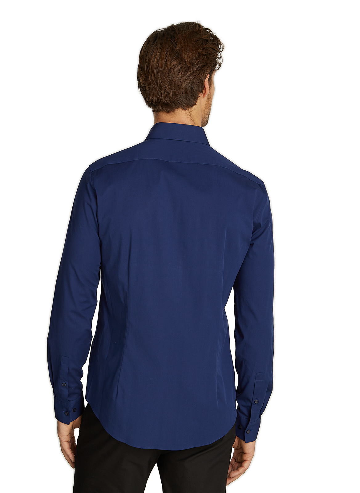 Chemise slim en coton CALVIN KLEIN Bleu