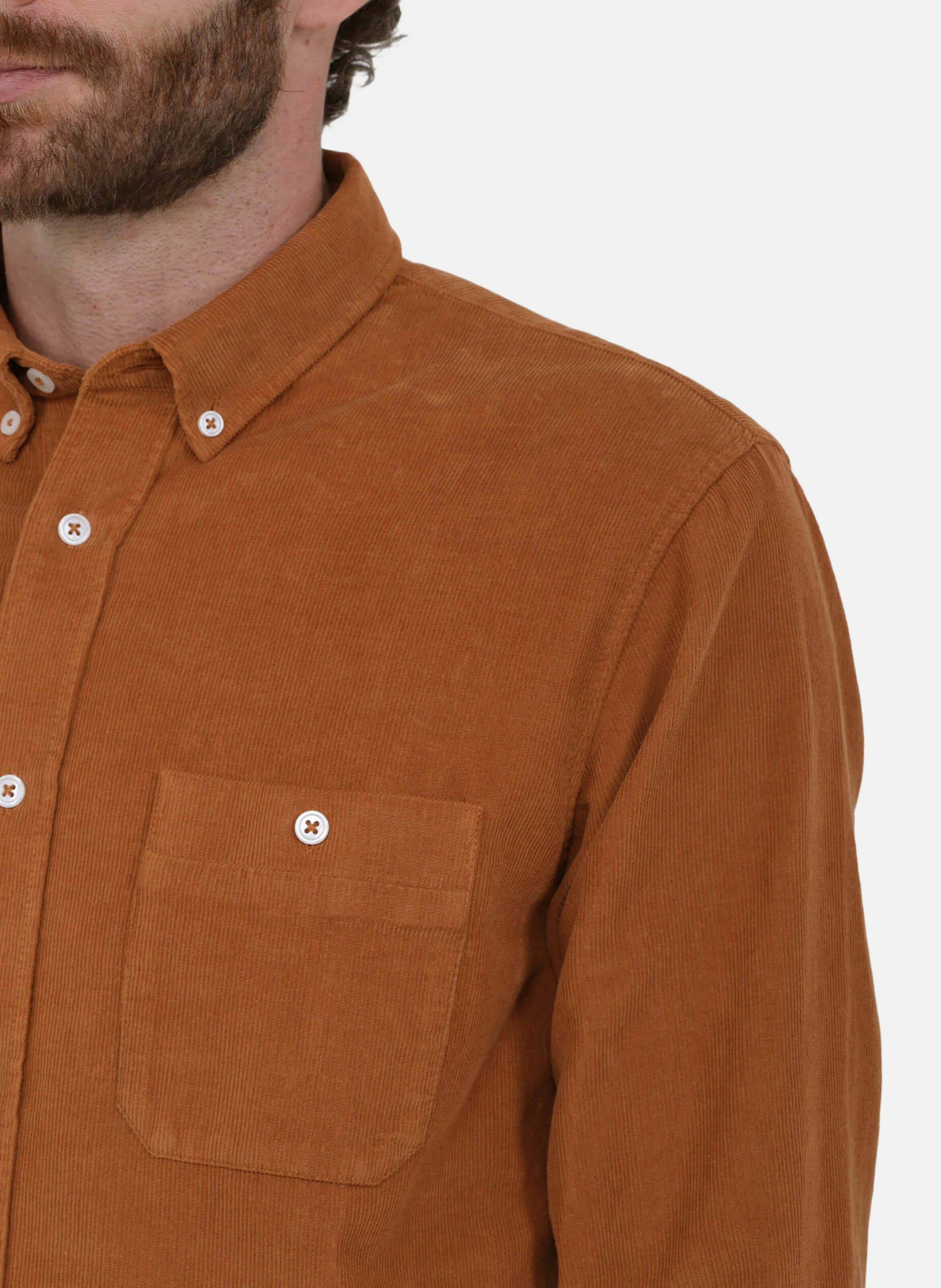 Chemise  en velours côtelé GILI'S Marron