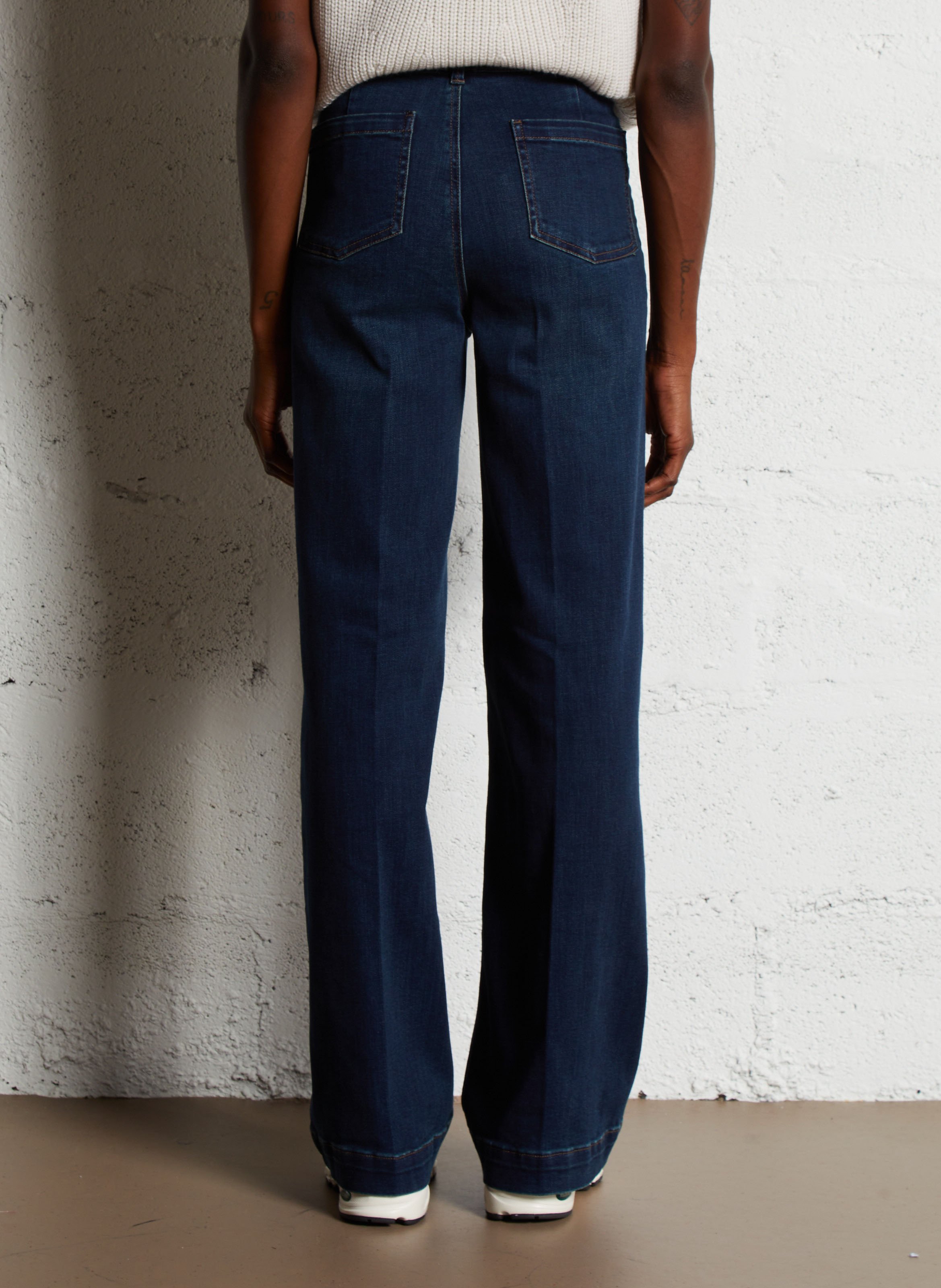 Jean large en coton mélangé luna MAISON 123 Bleu