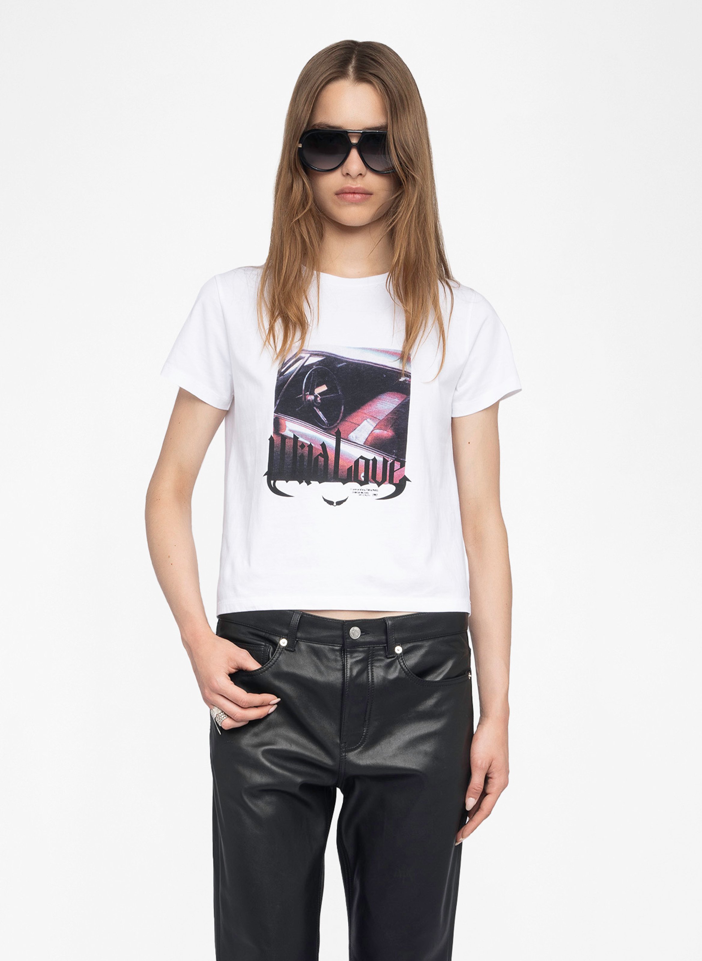 T-shirt manches courtes droit imprimé alys ZADIG&VOLTAIRE Blanc