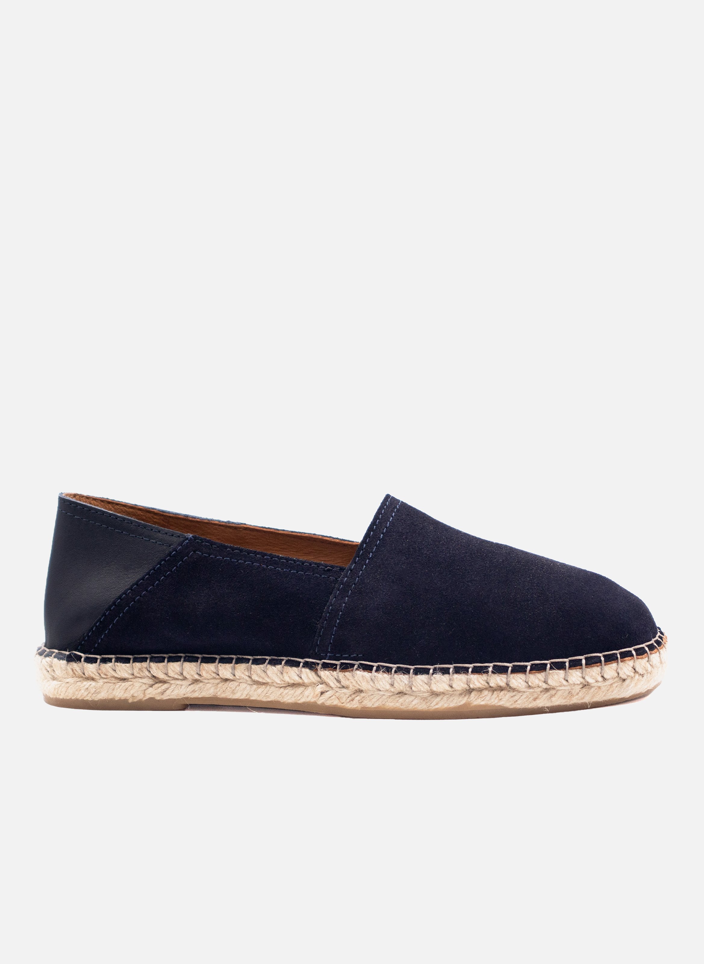 JULES & JENN Espadrilles homme cuir daim Bleu