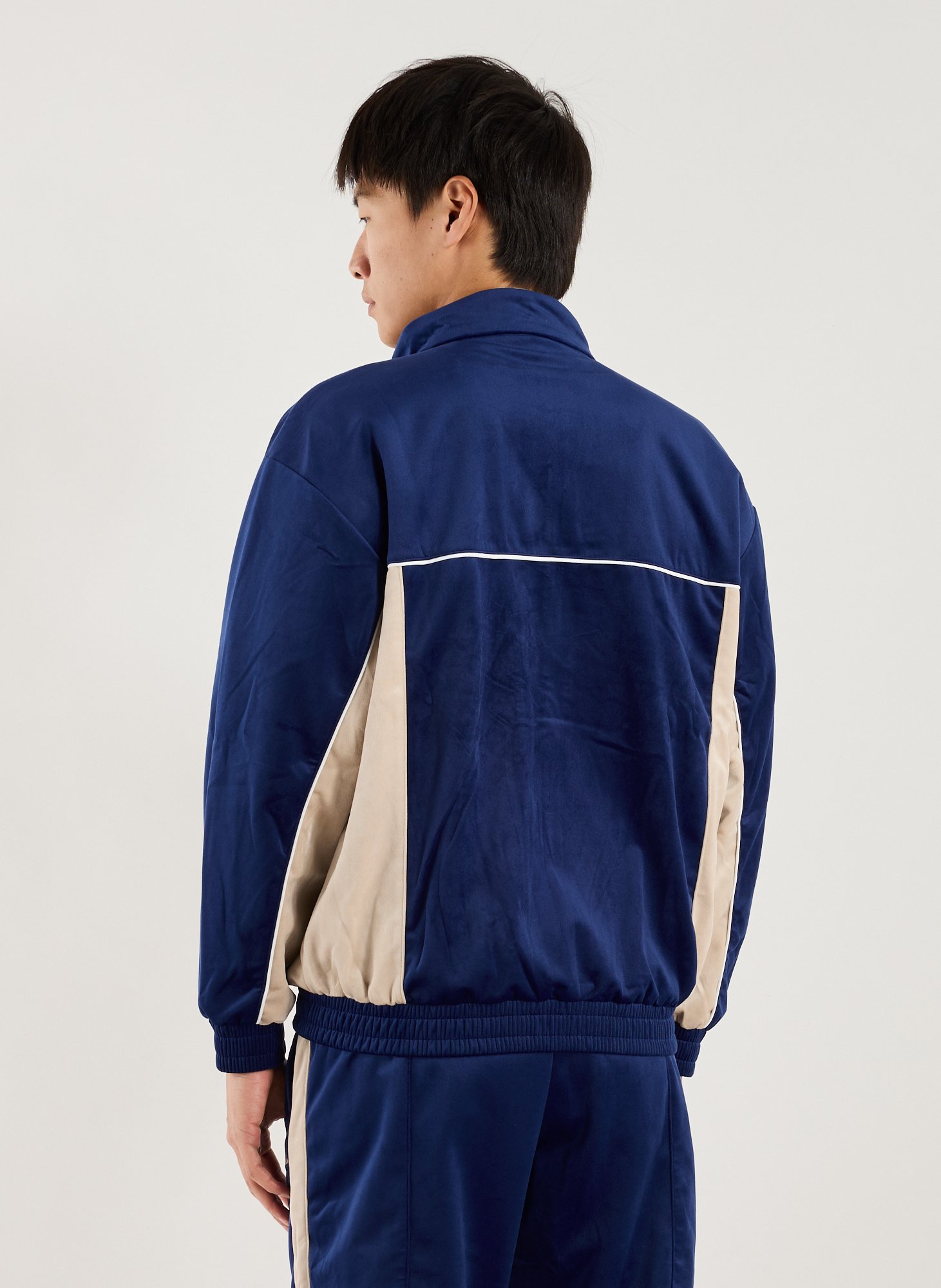 Velvet high-neck jacket HELAS CAPS Blue