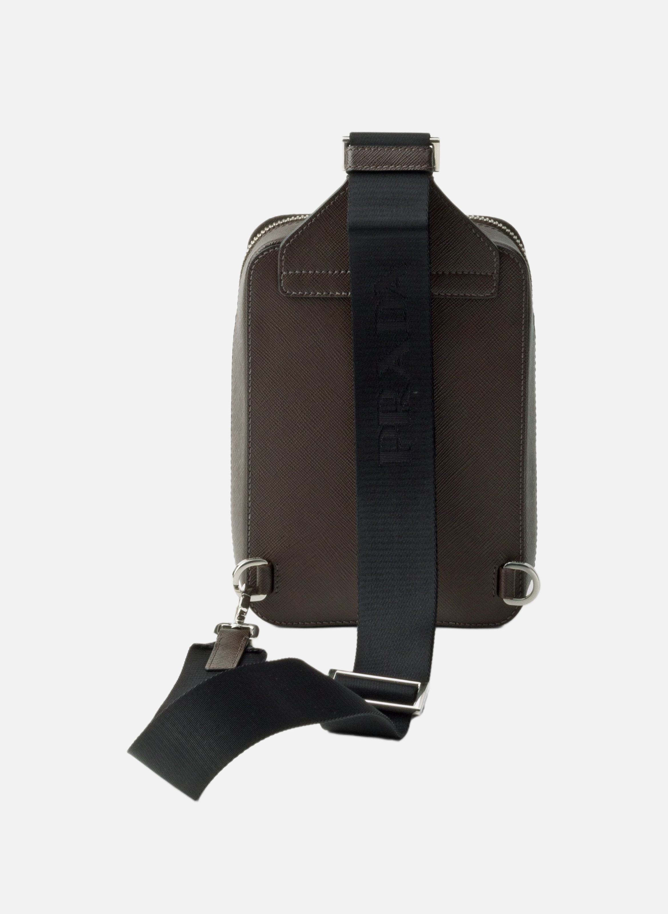 Sac prada brique en cuir saffiano PRADA Marron