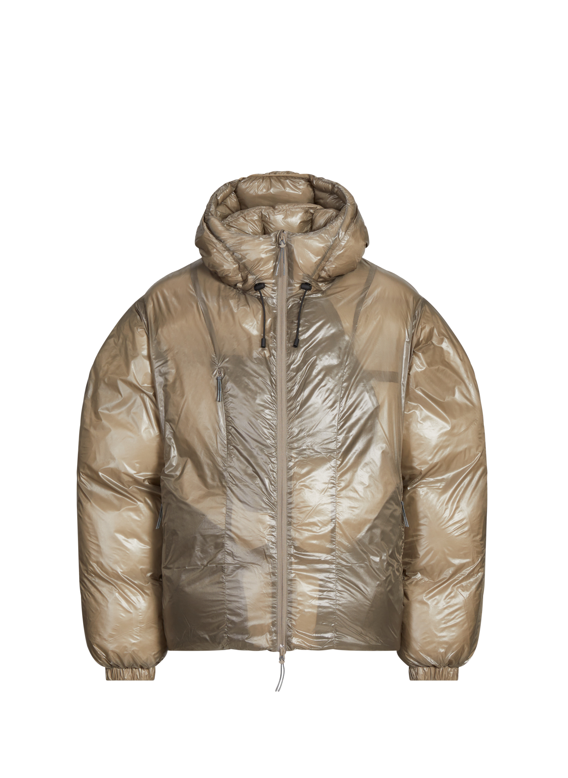 ROA Doudoune droite matelassée à capuche Marron