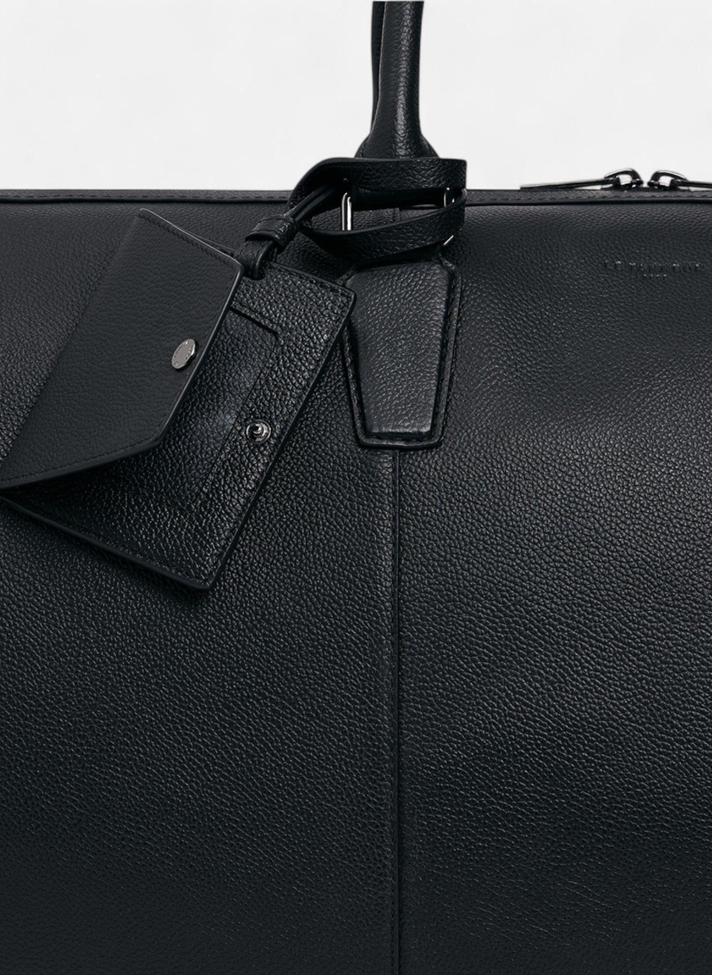 Sac de voyage 48h marceau en cuir grainé LE TANNEUR Noir