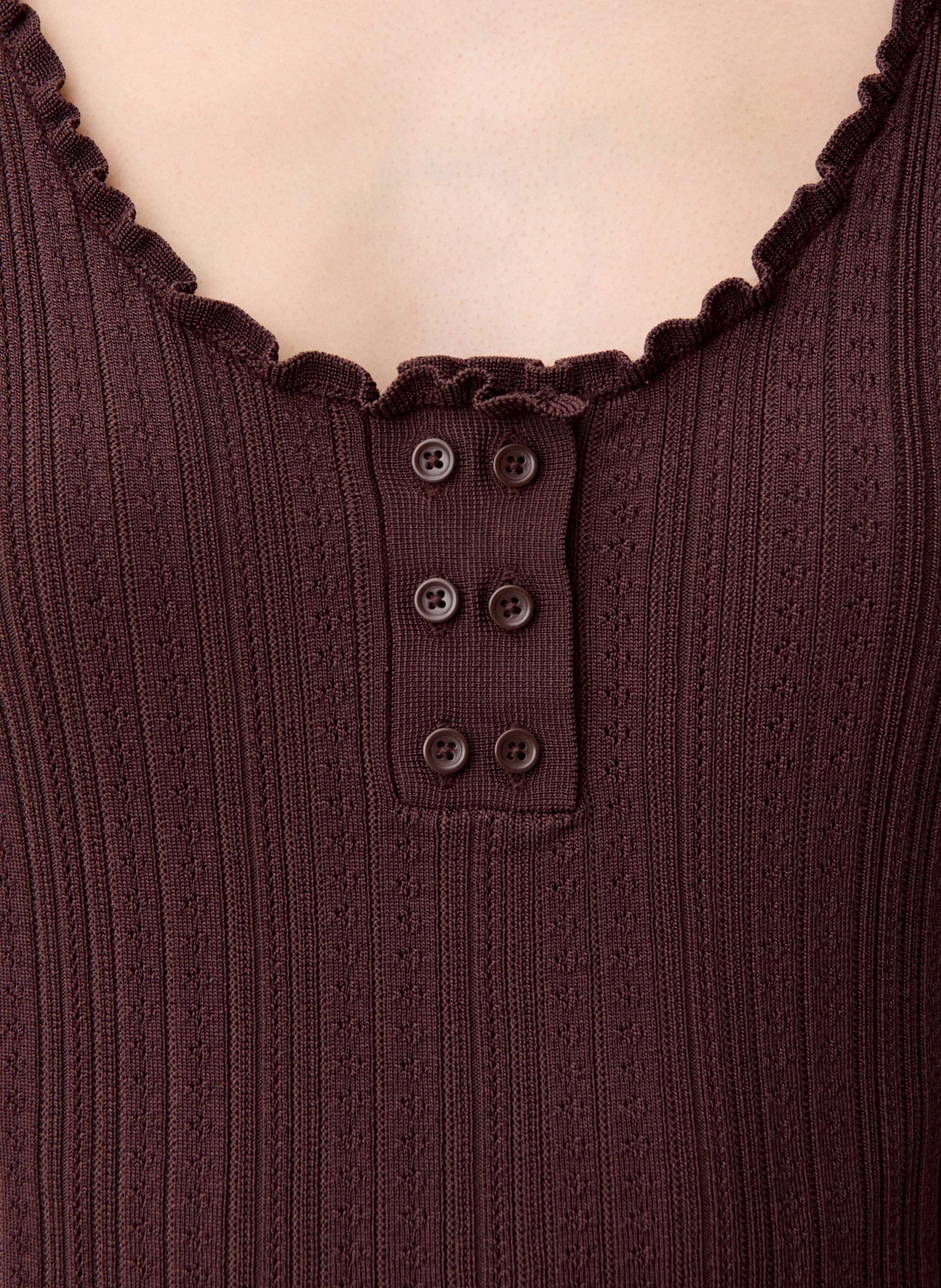 Débardeur col rond CLAUDIE PIERLOT Marron