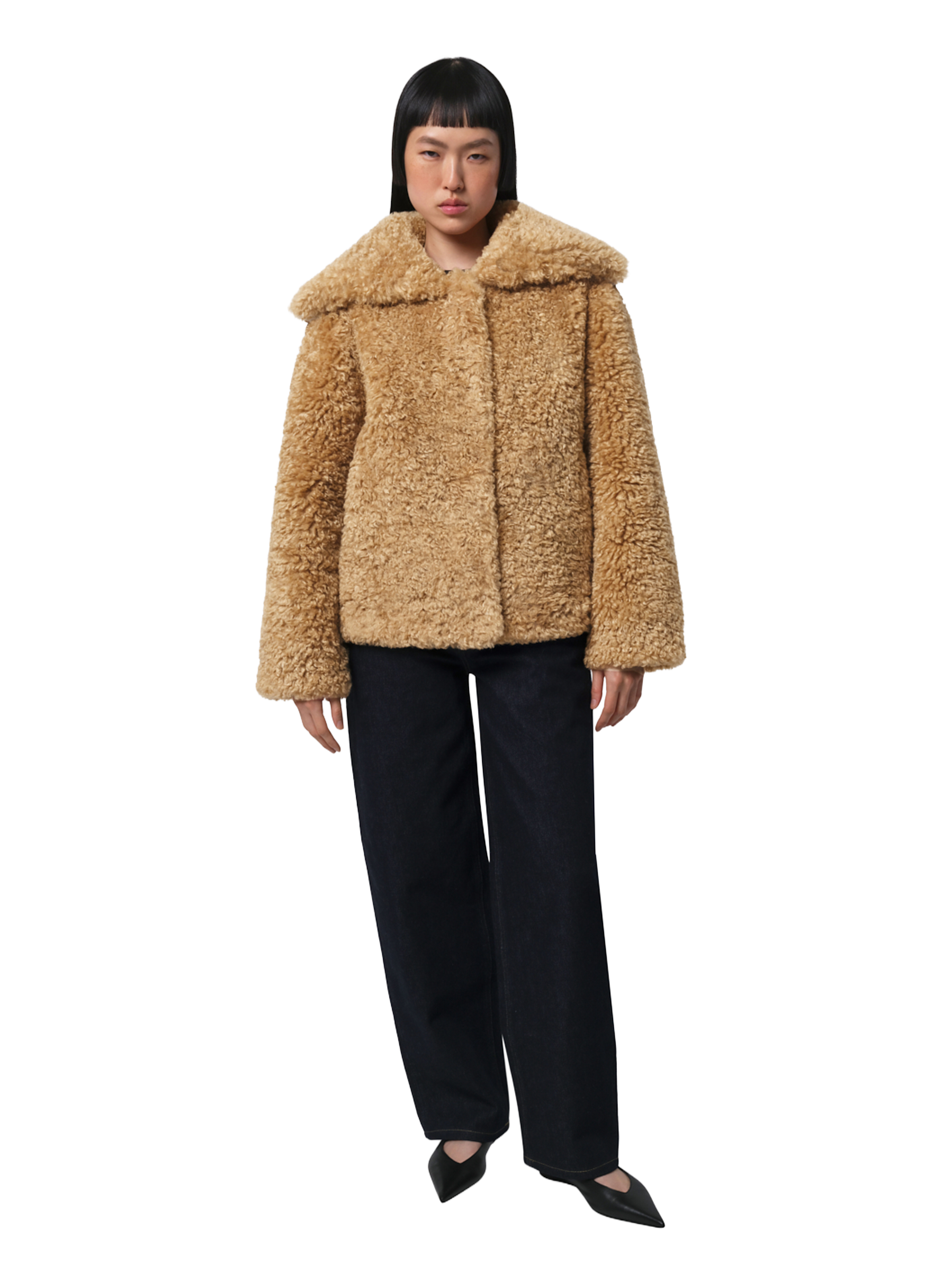 Oversized shearling coats APPARIS Brown