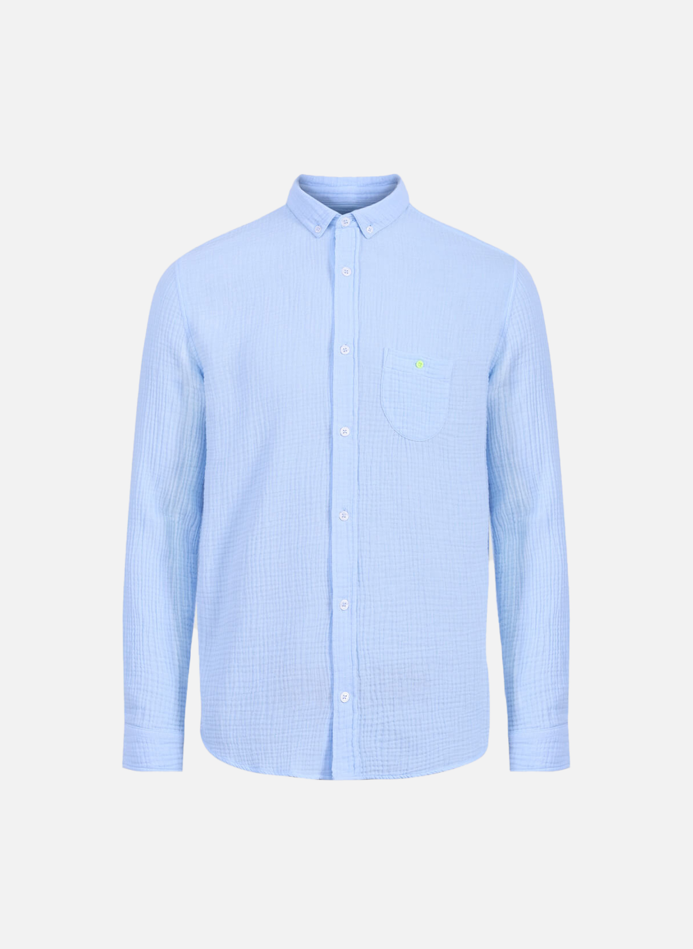 Chemise bleu ciel en gaze de coton GILI'S Bleu