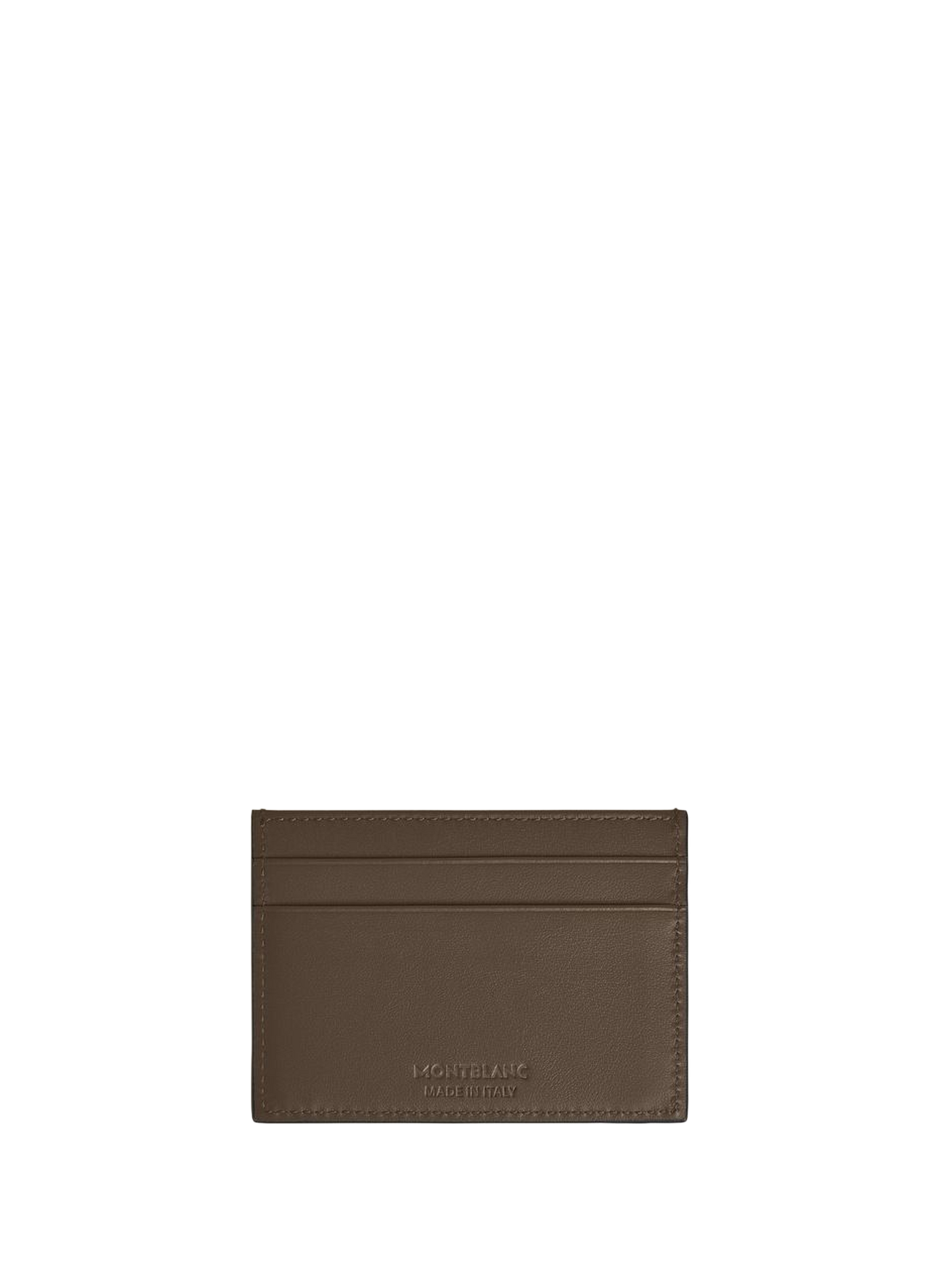 Textured leather card holder MONTBLANC Brown