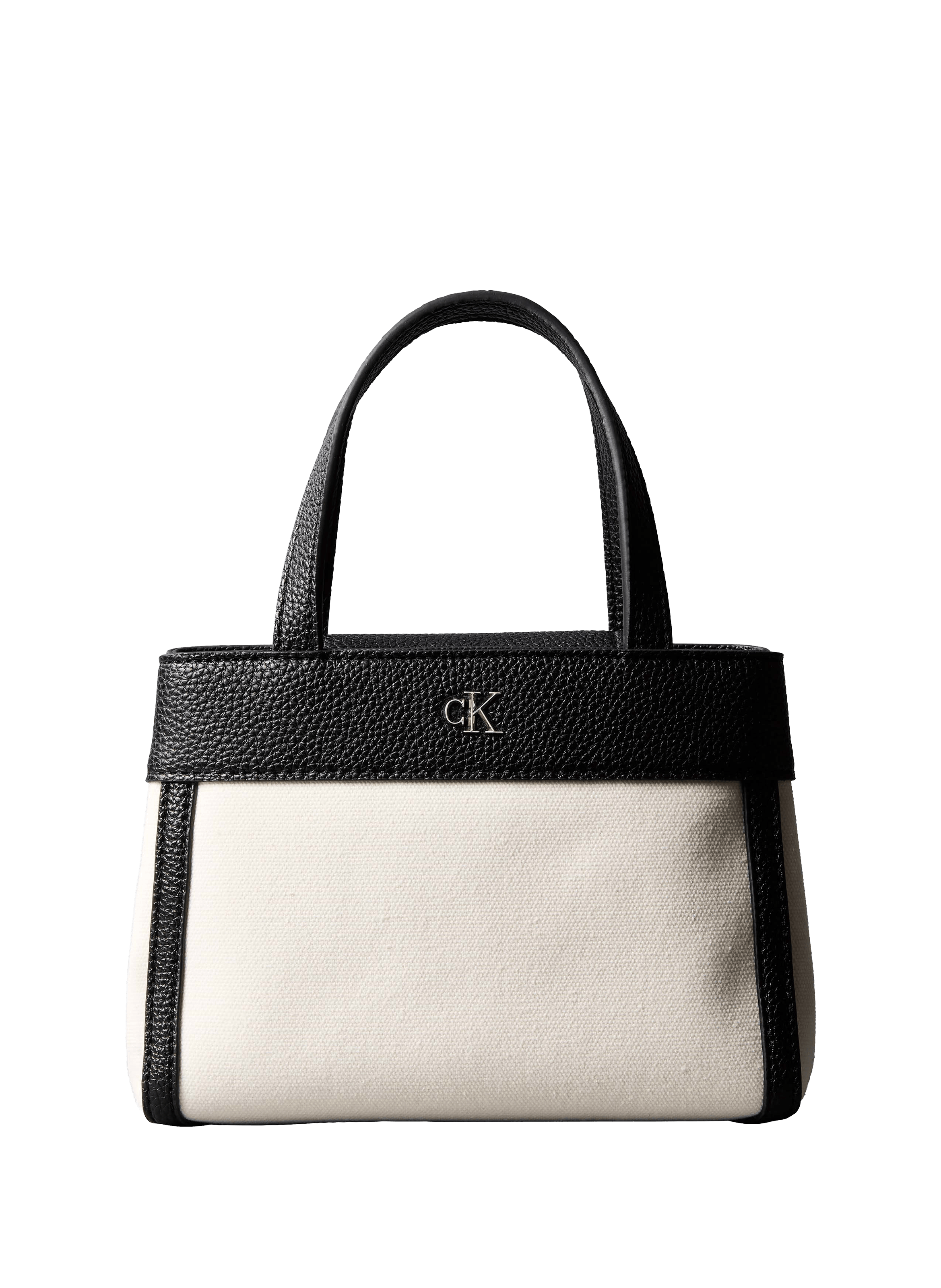 Mini sac cabas en toile de coton CALVIN KLEIN Blanc