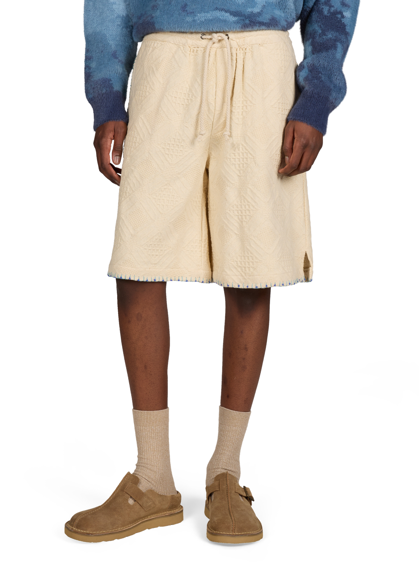 Short in cotton knit CALEB Beige