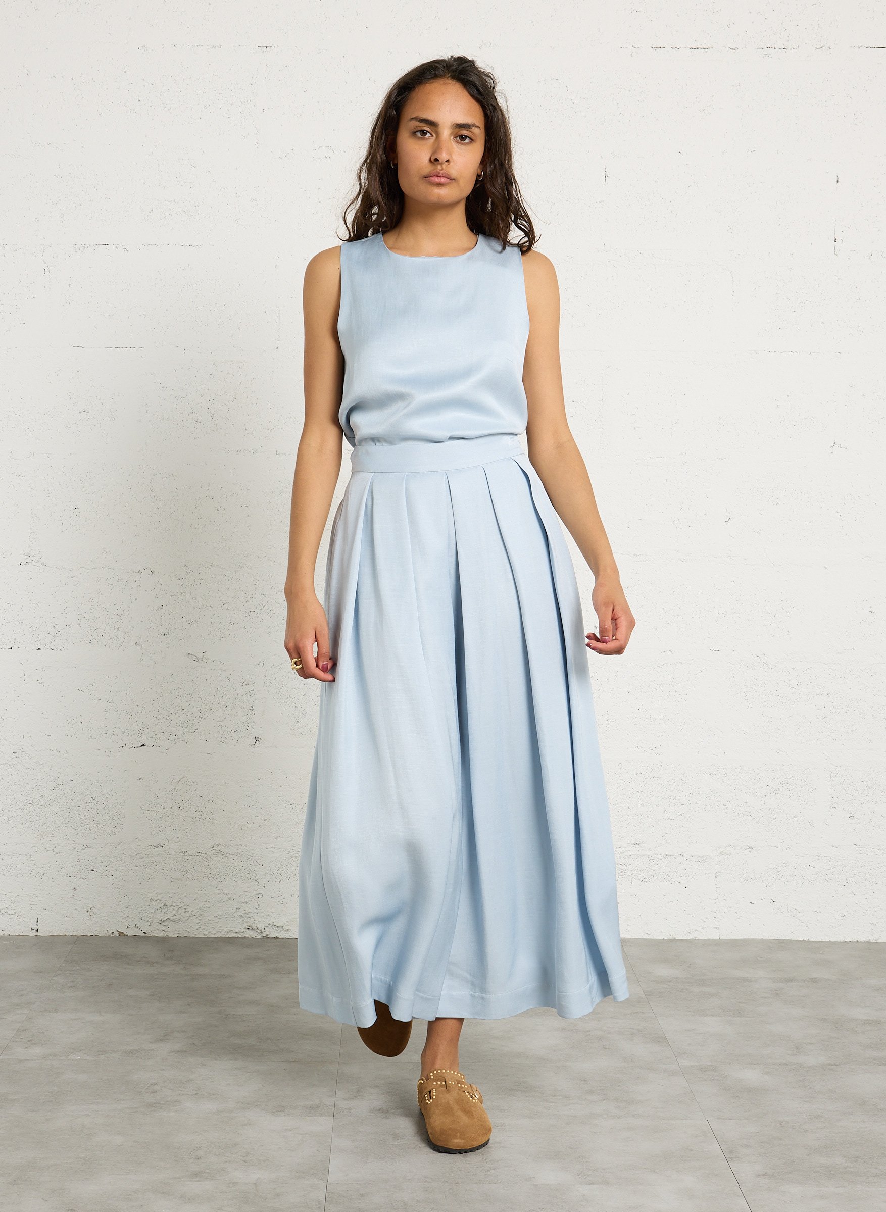 Top col rond david MAISON 123 Bleu