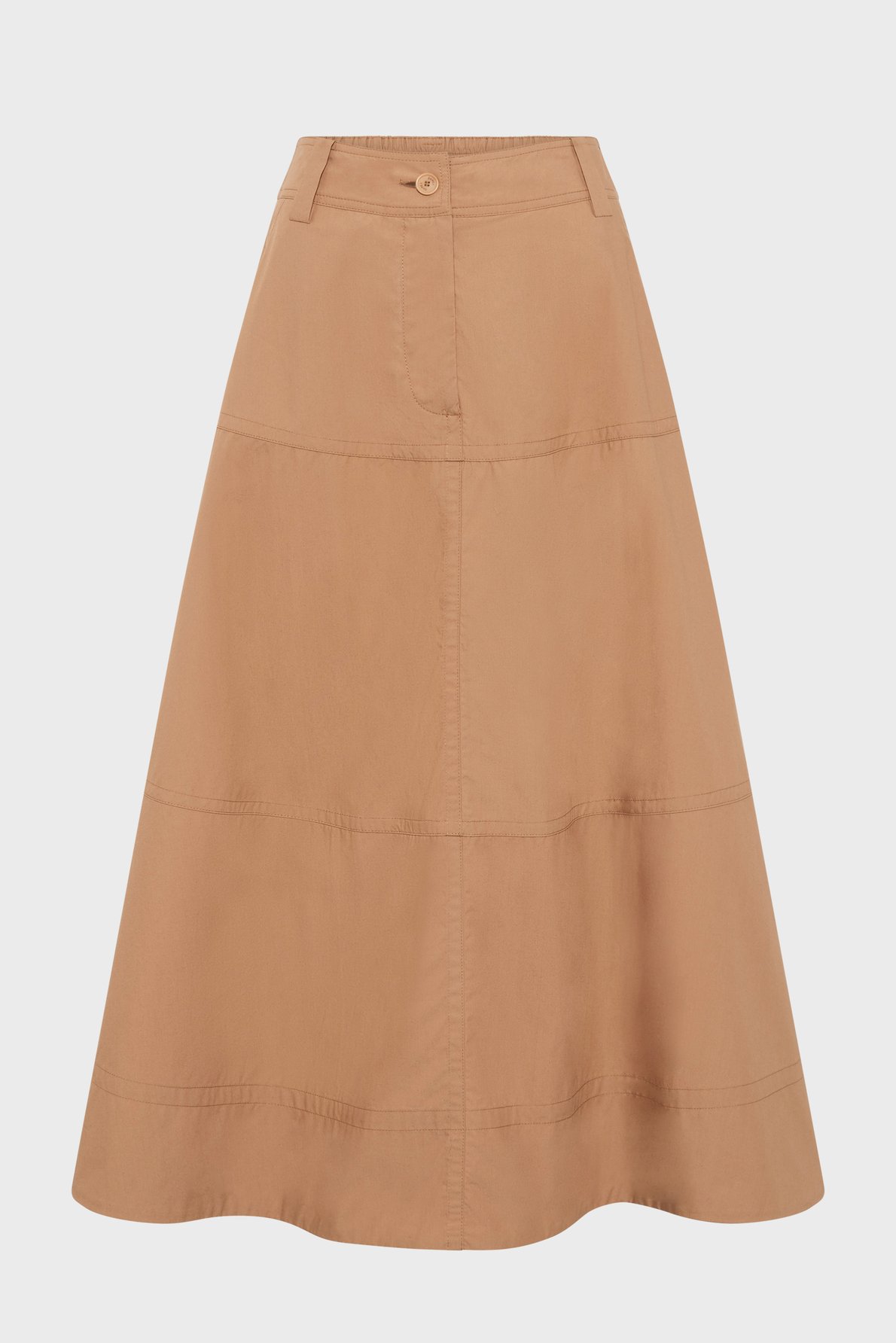 Jupe midi en coton - jina GERARD DAREL Marron