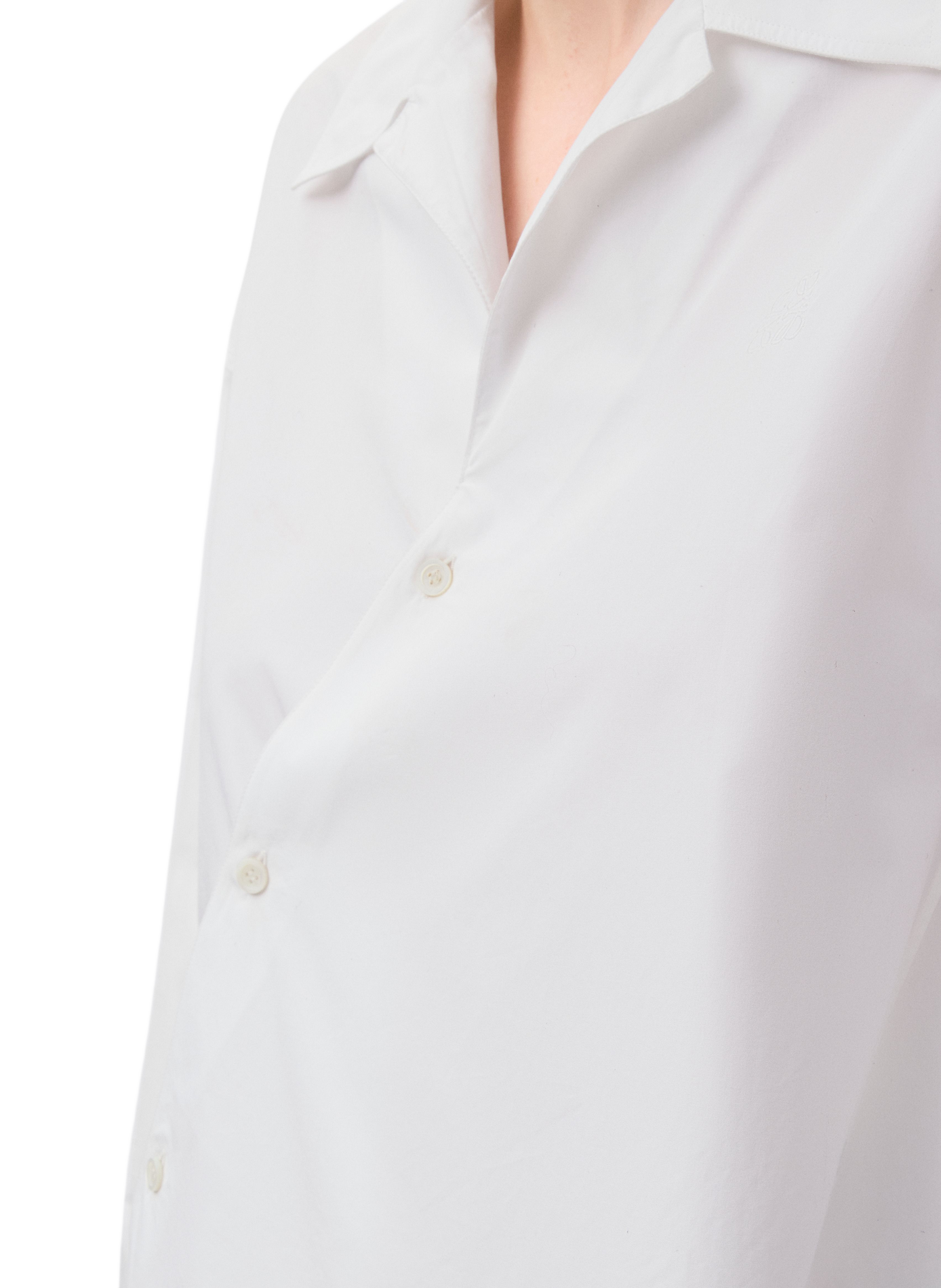Chemise asymétrique en coton LOEWE Blanc